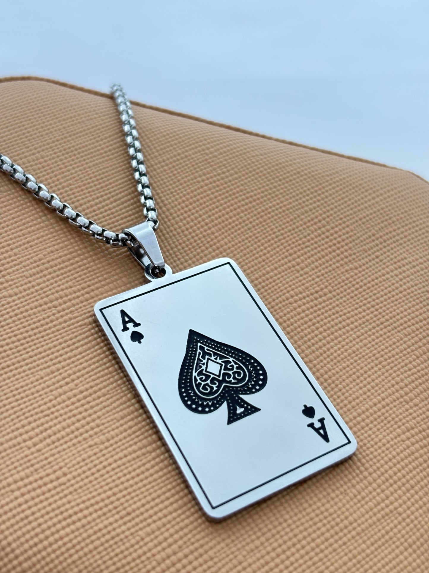 Ace of Spades Pendant Necklace For Men