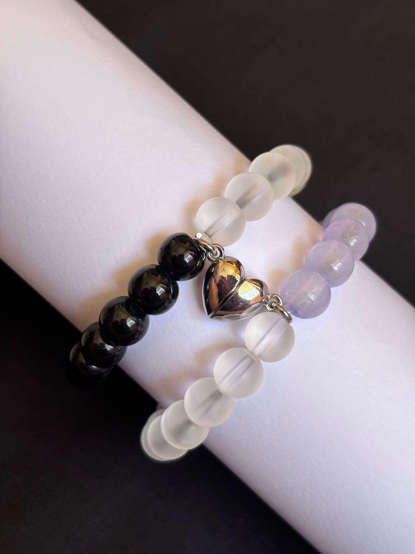 Magnetic Heart Connection Couple's Bracelet - Curvy Jewels
