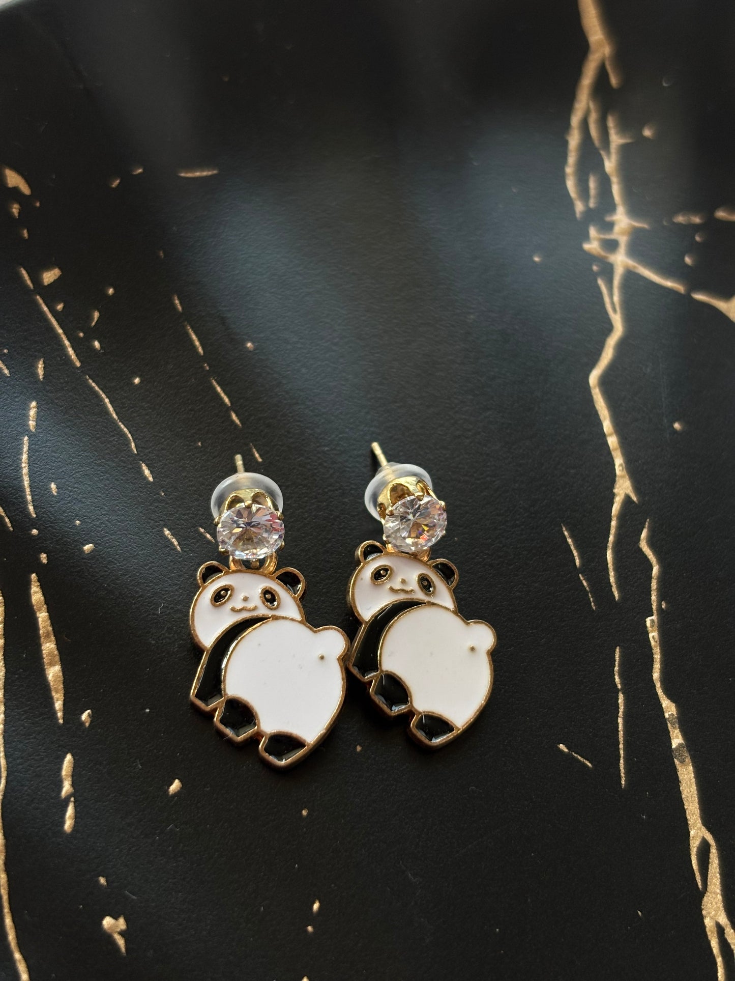 Panda earrings