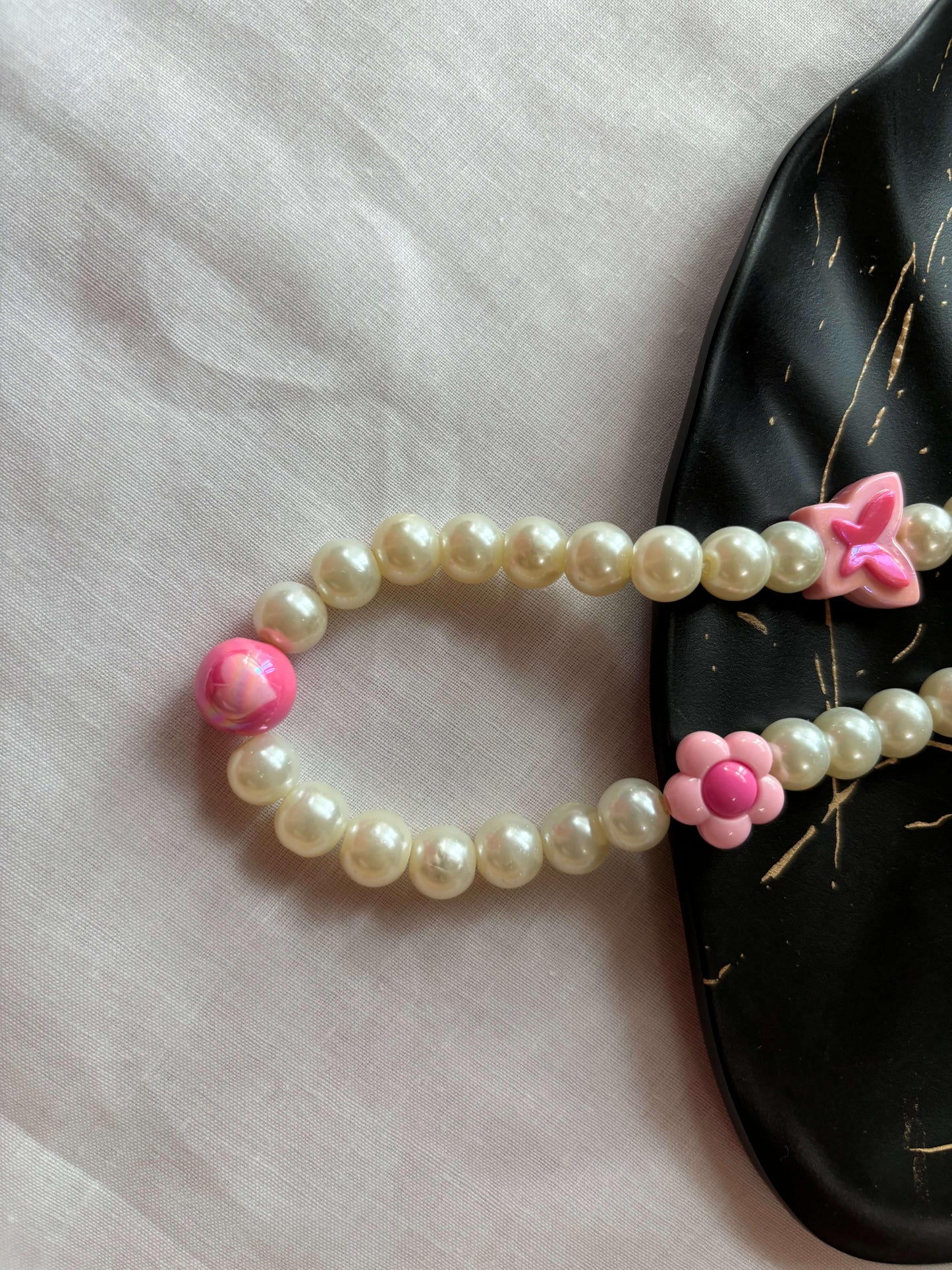 Pink Pearl Phone Charm - Curvy Jewels