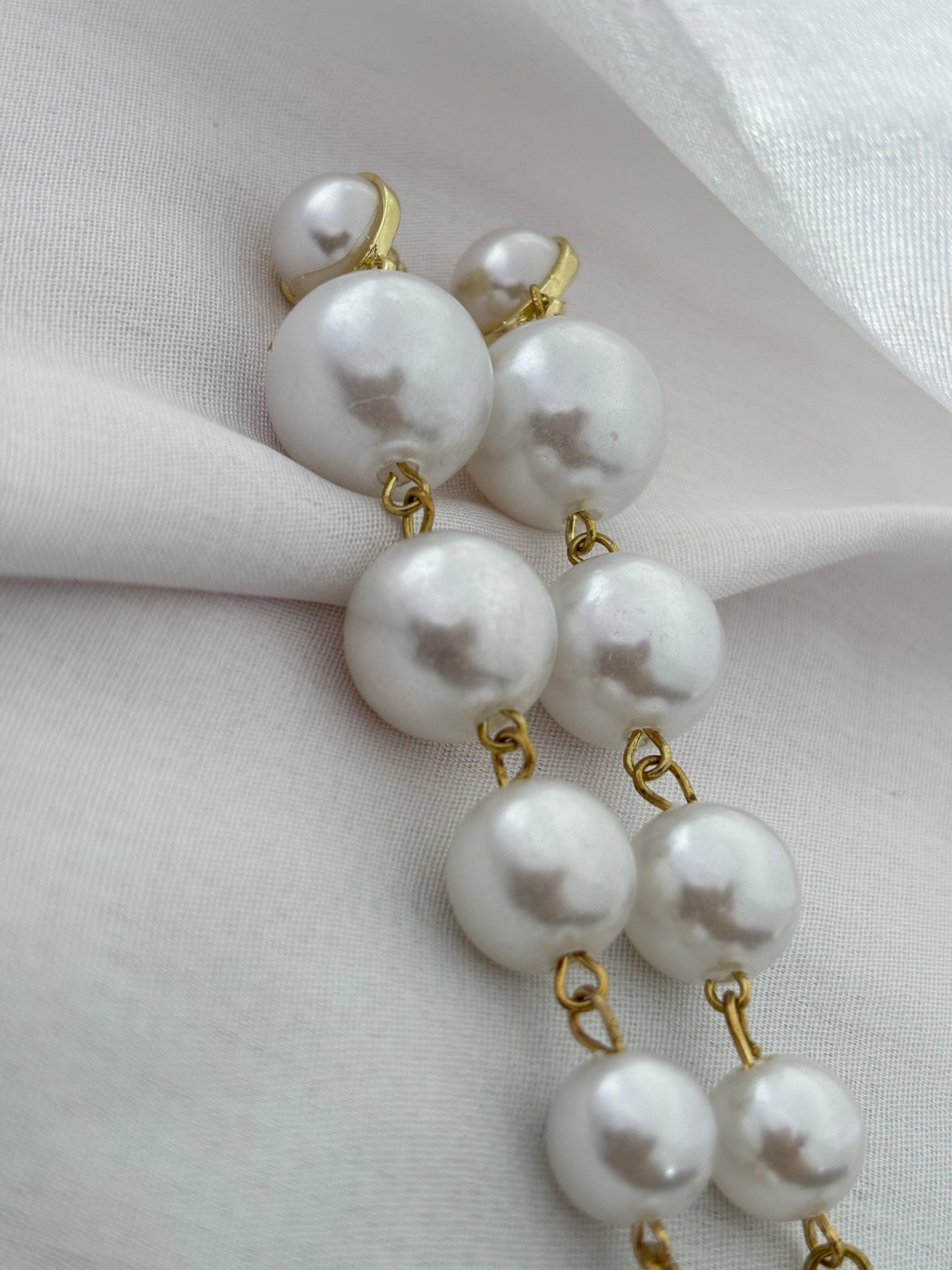 Classic Pearl Cascade Earrings