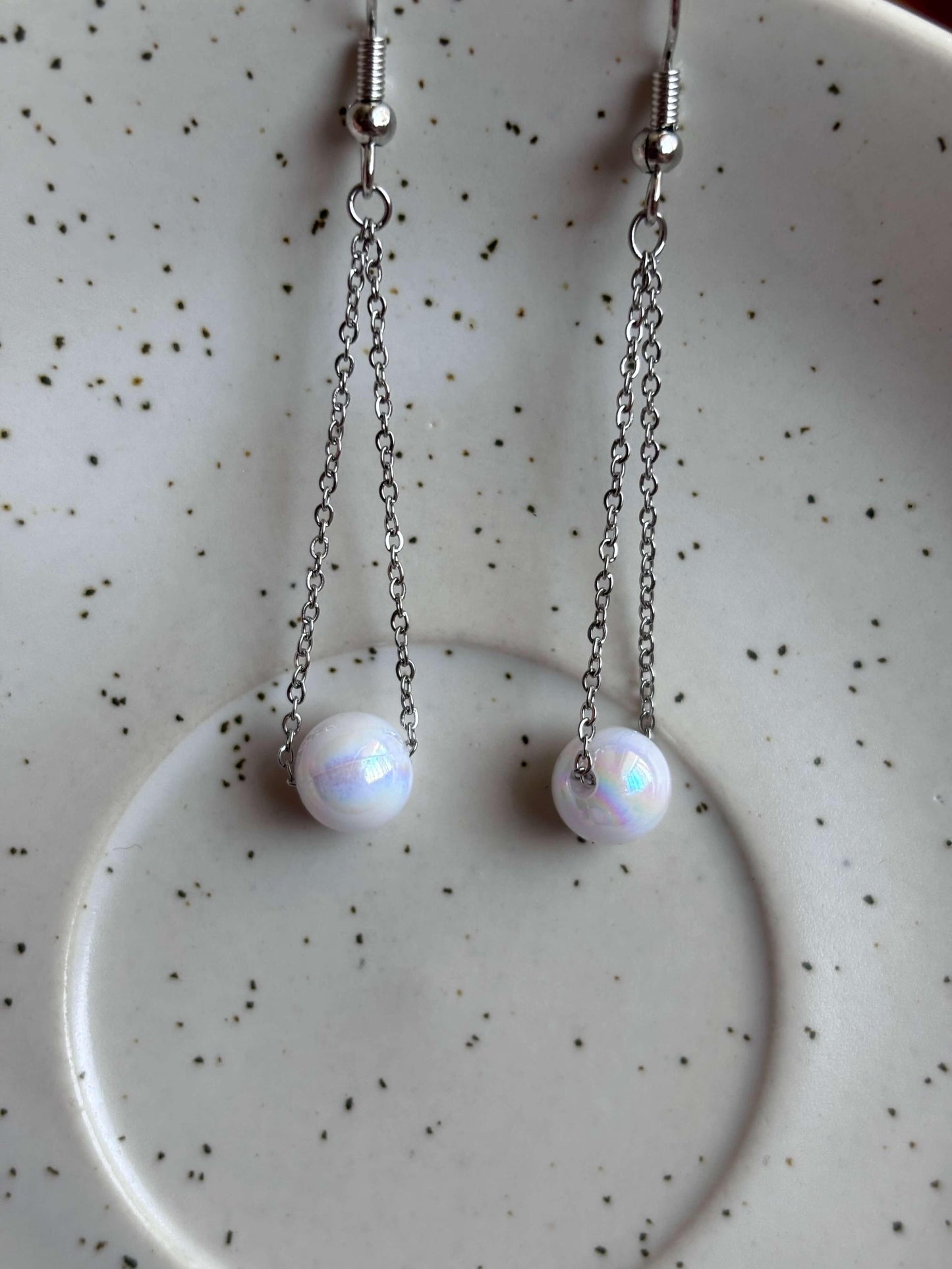 Elegant Pearl Dangle Earrings - Curvy Jewels