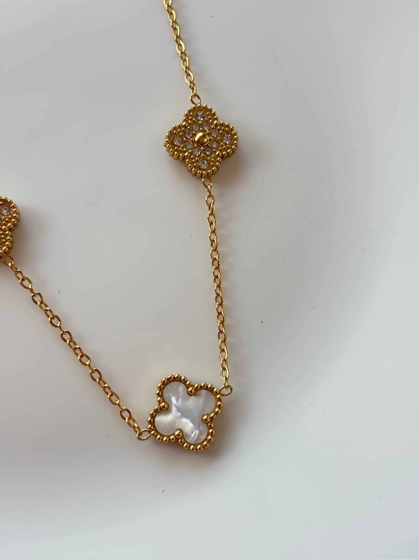 Pearl Clover Anti Tarnish Necklace