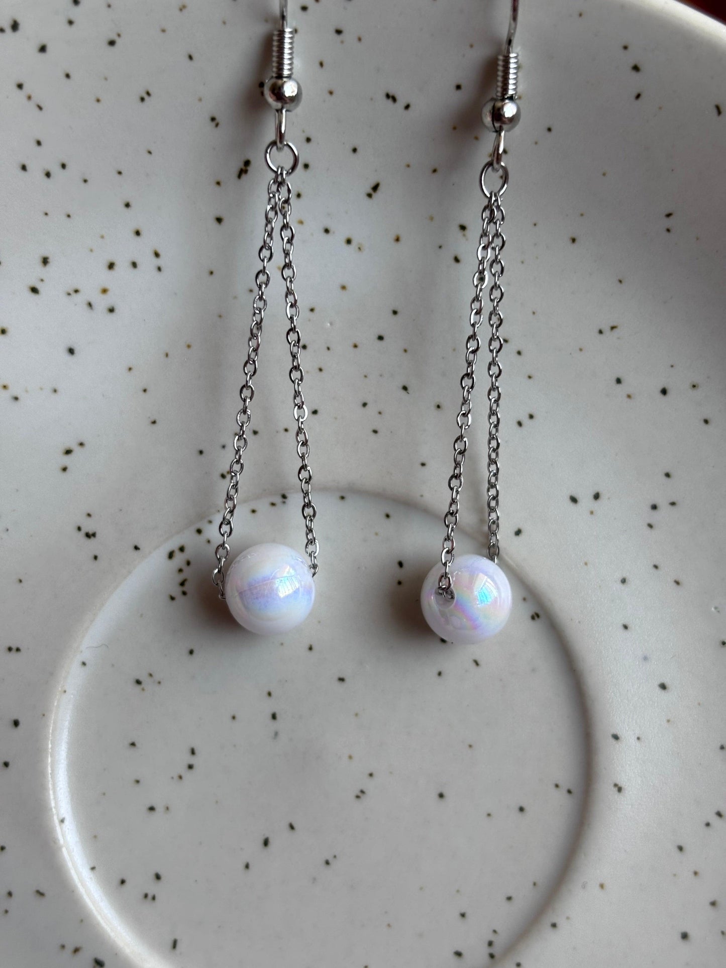 Lustrous Pearl Dangle Earrings - Curvy Jewels