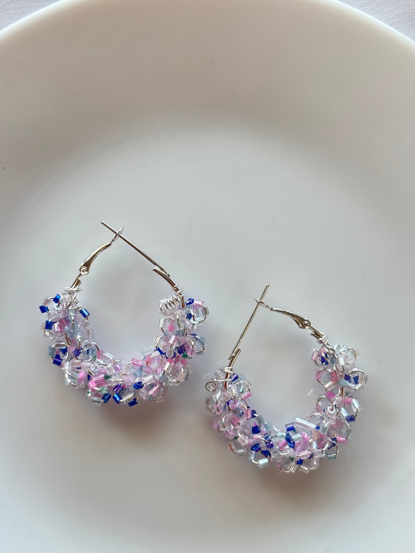Lightweight Beaded Hoop Earrings