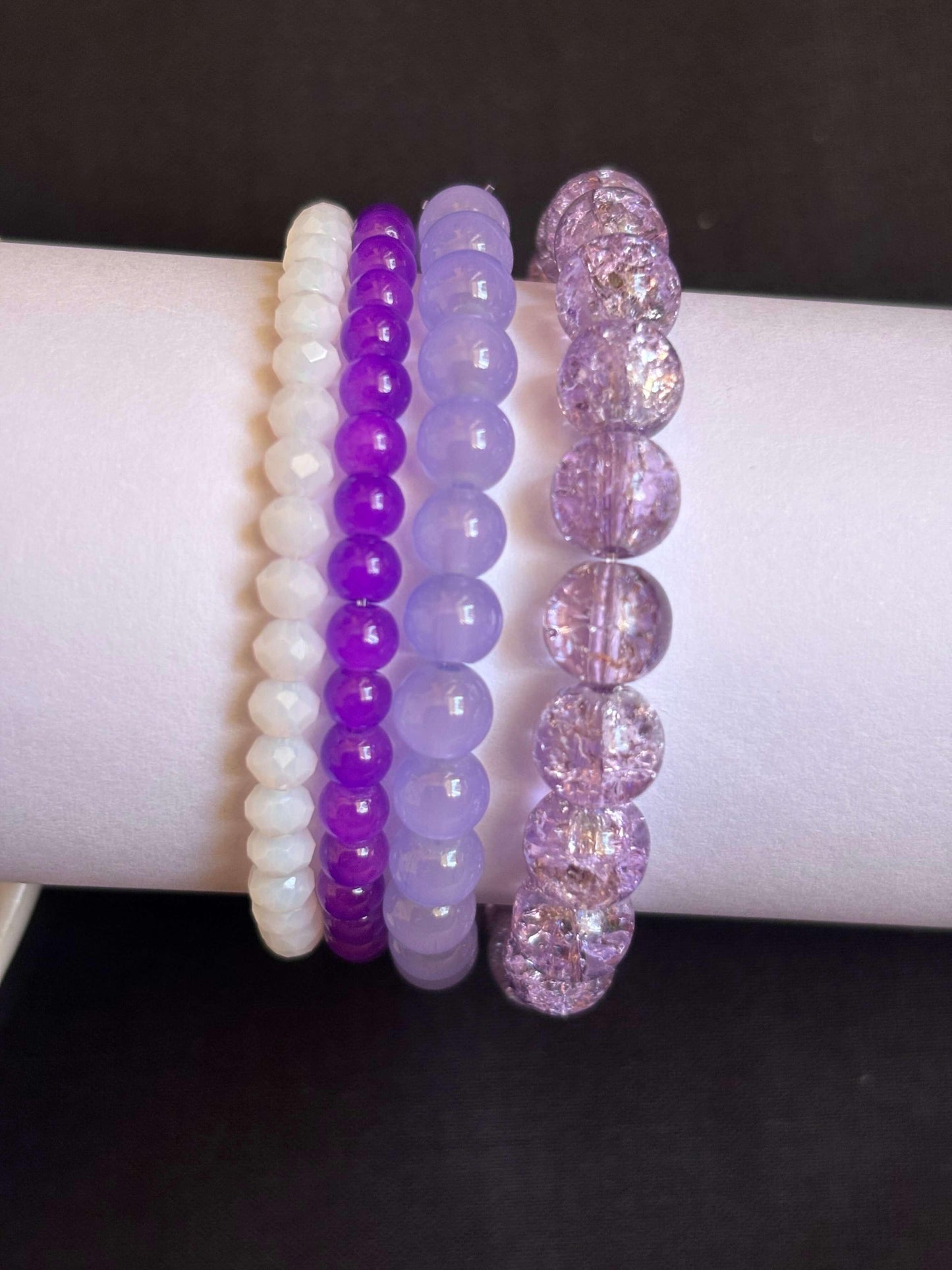 Vibrant Violet Bracelet Stack - Curvy Jewels