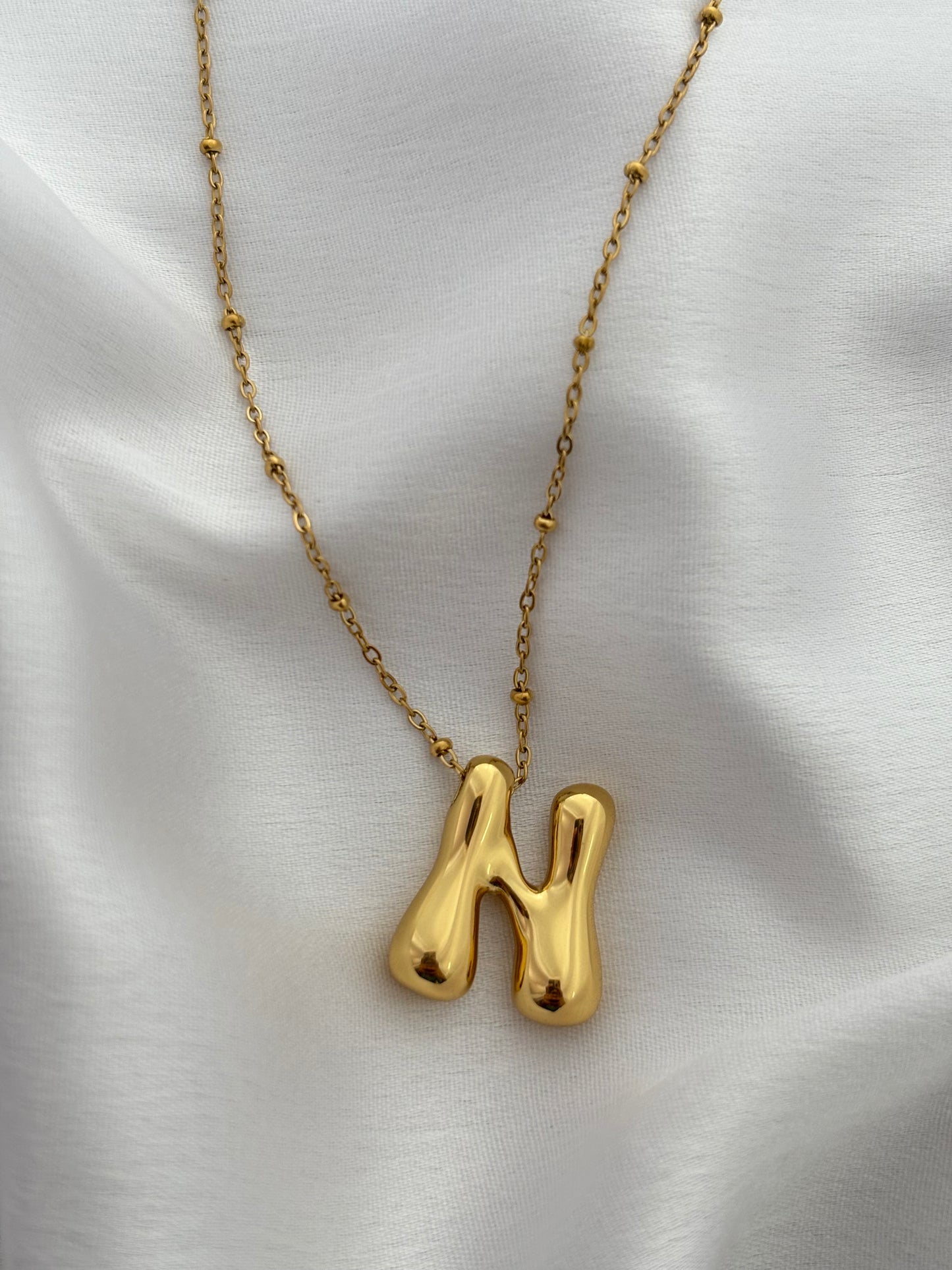 Chunky “N” initial letter Necklace