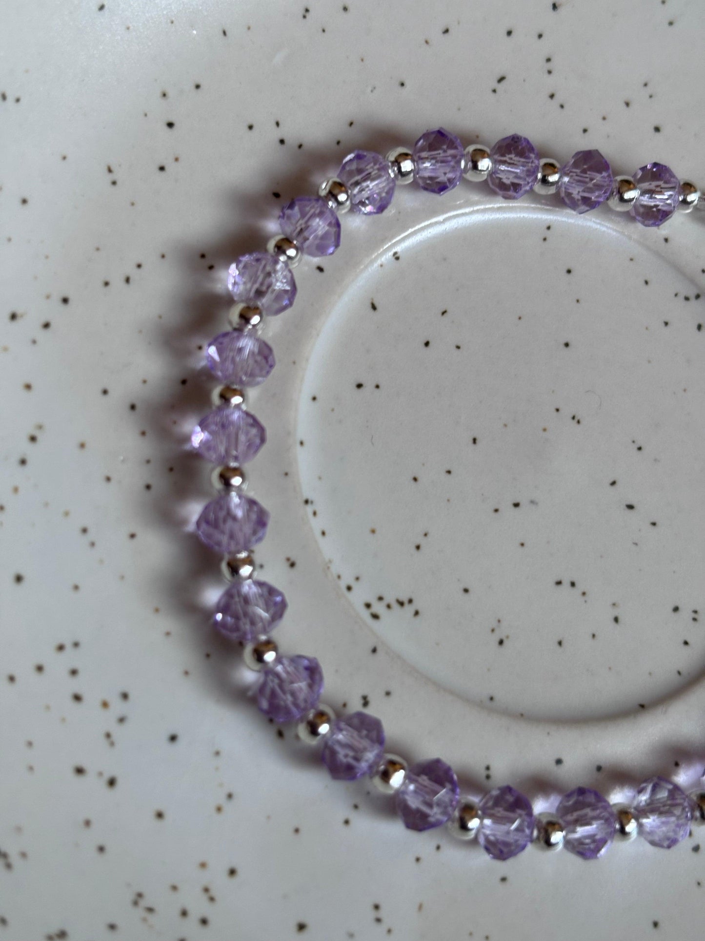 Lavender Serenity Adjustable Bead Bracelet - Curvy Jewels