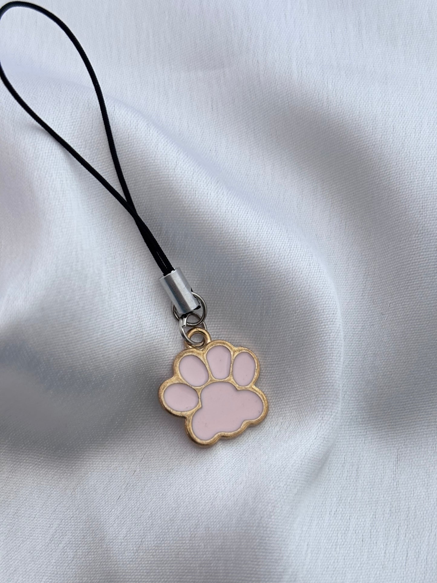 Pink Paw Print Phone Charm