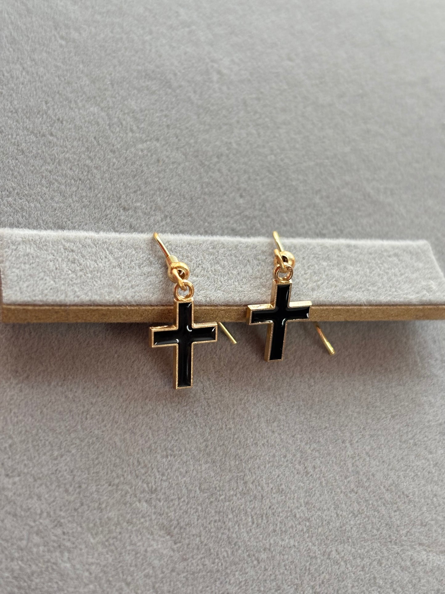 Enamel Cross Earrings - Curvy Jewels