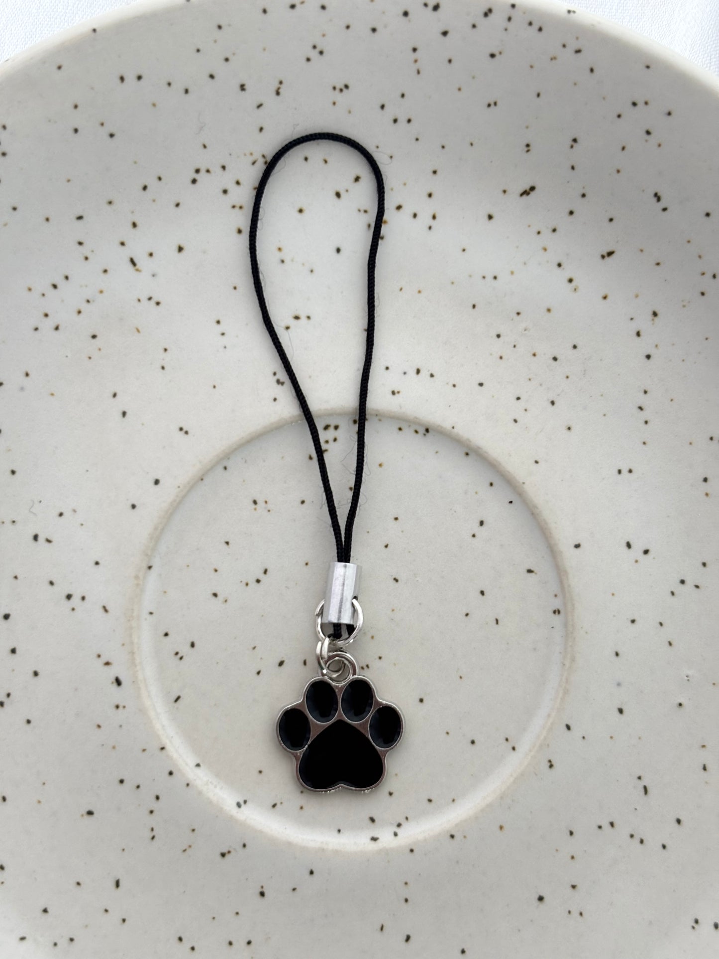 Black Paw Print Charm