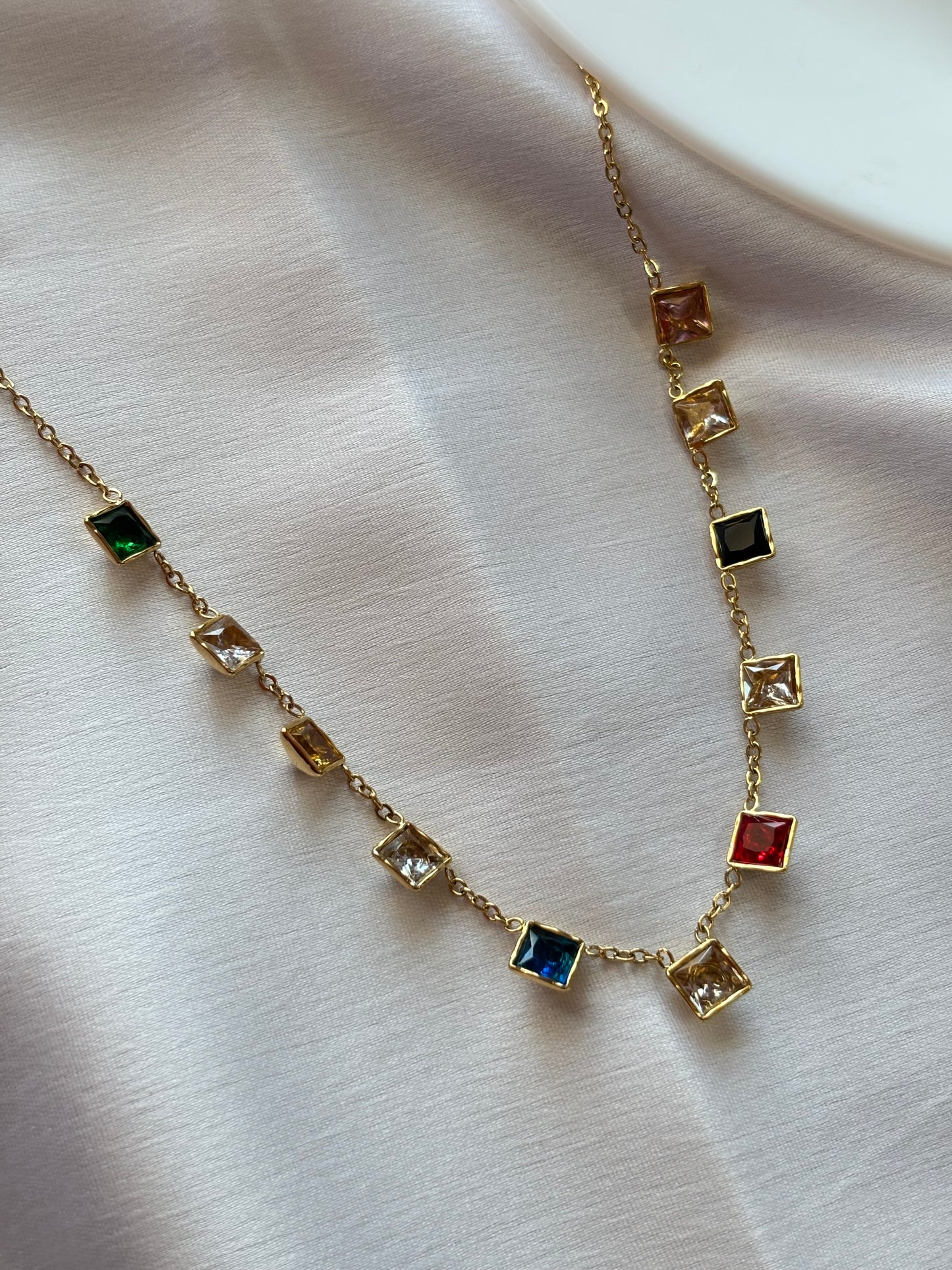 Multi-Color Gem Necklace