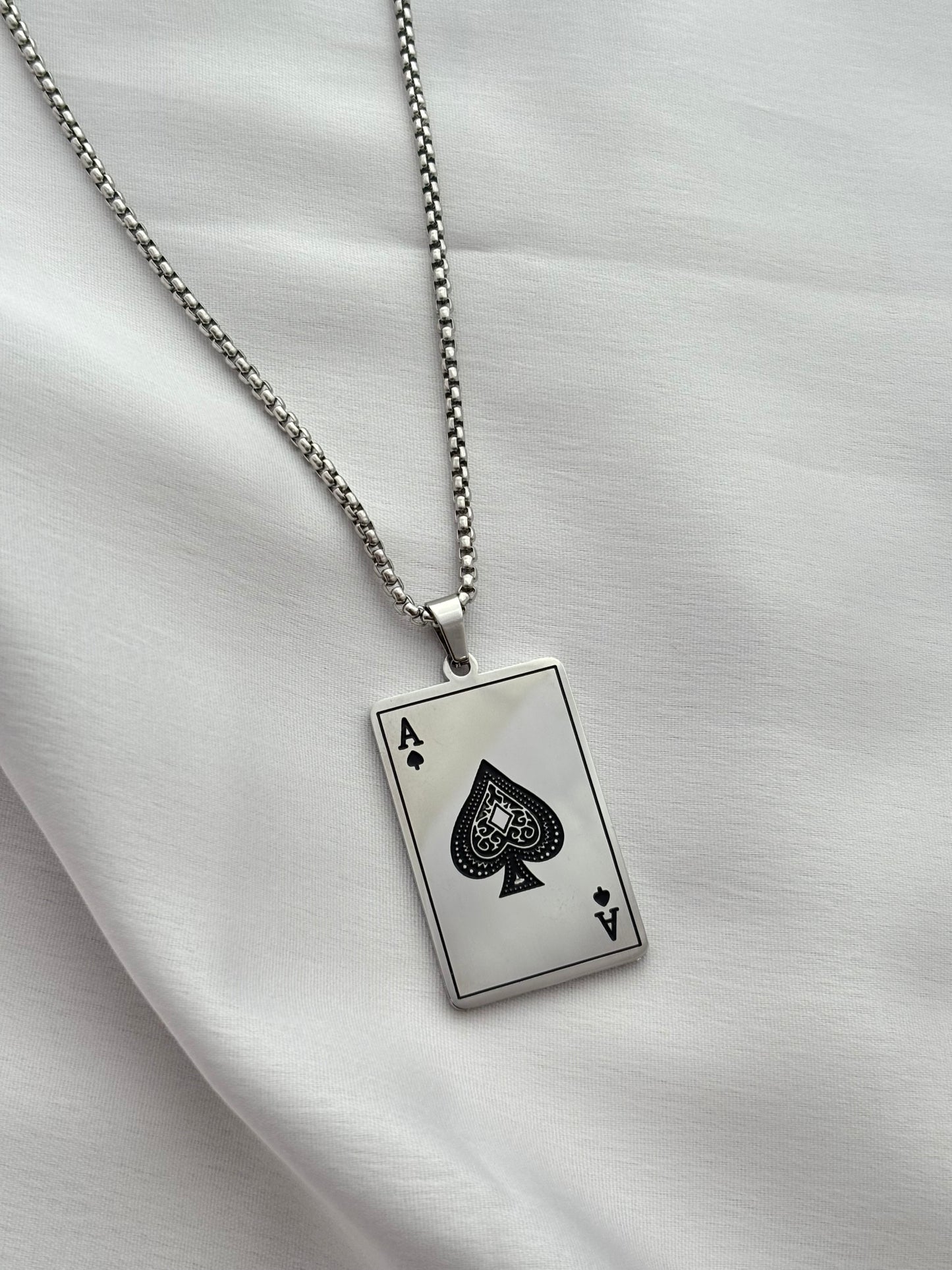 Ace of Spades Pendant Necklace For Men
