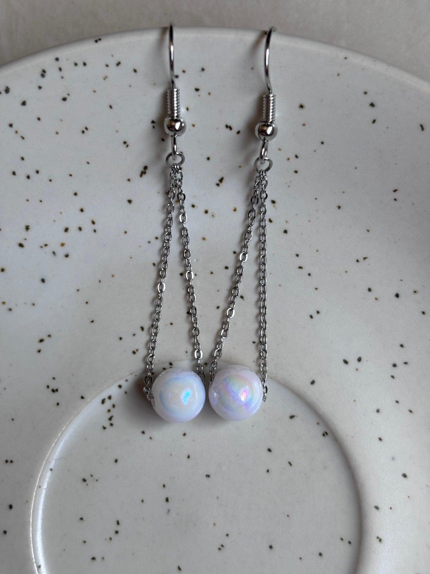 Elegant Pearl Dangle Earrings - Curvy Jewels