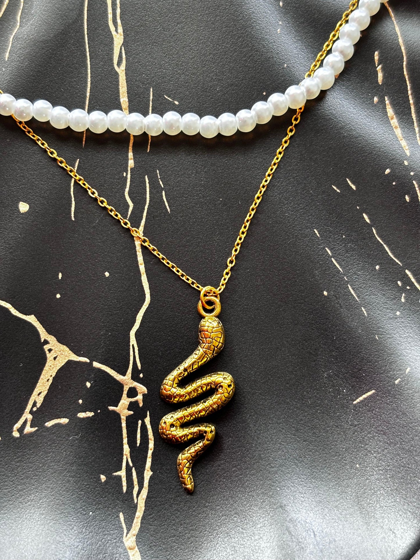 Elegant Double Layered Snake Chain Necklace - Curvy Jewels