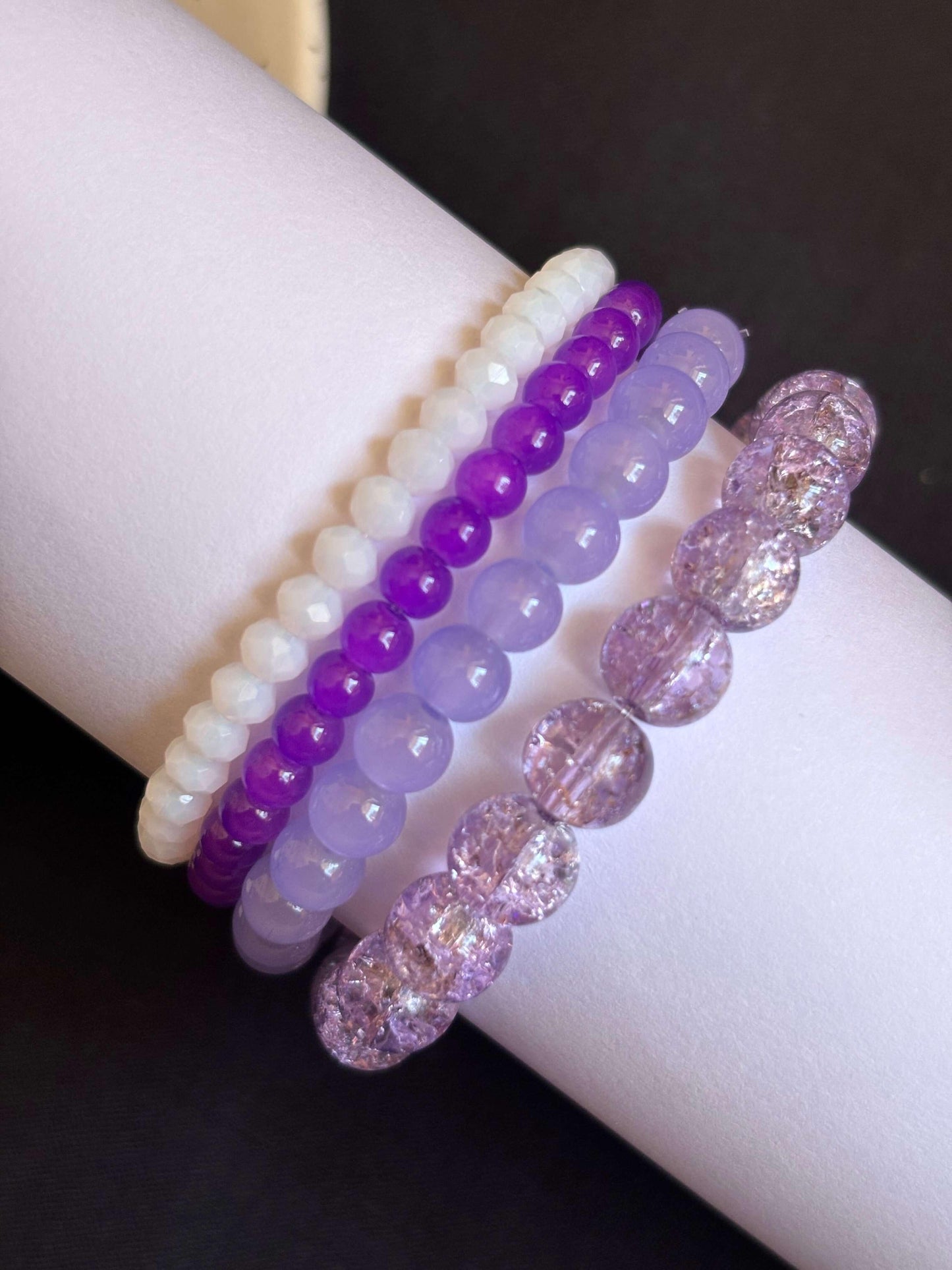 Vibrant Violet Bracelet Stack - Curvy Jewels