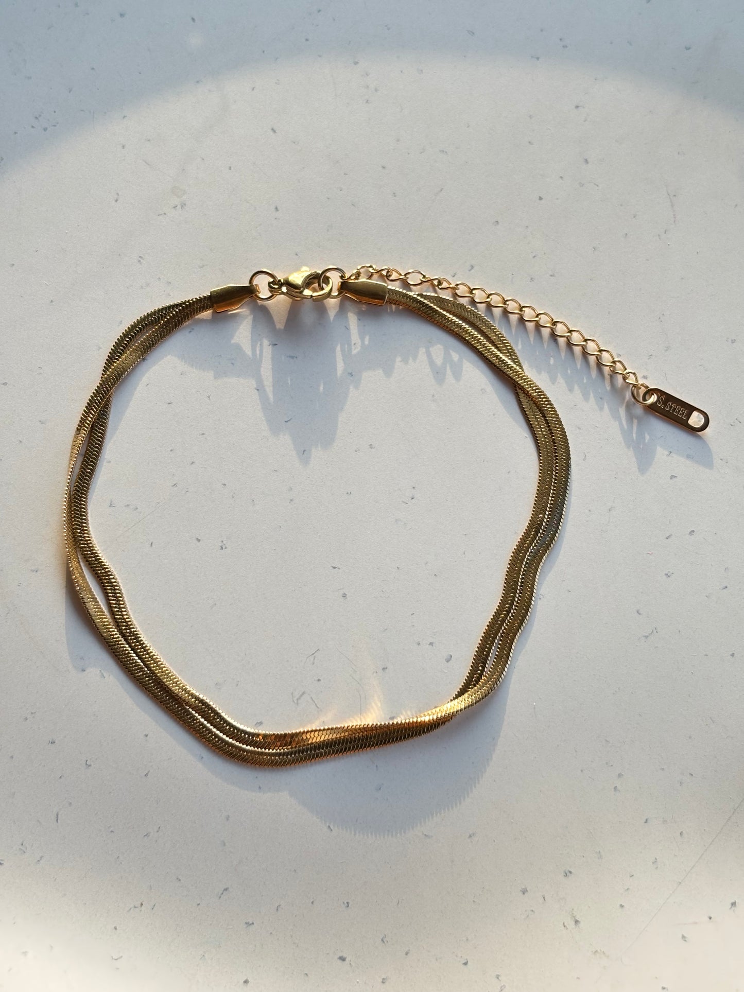 Double Layered Snake Chain Anklet