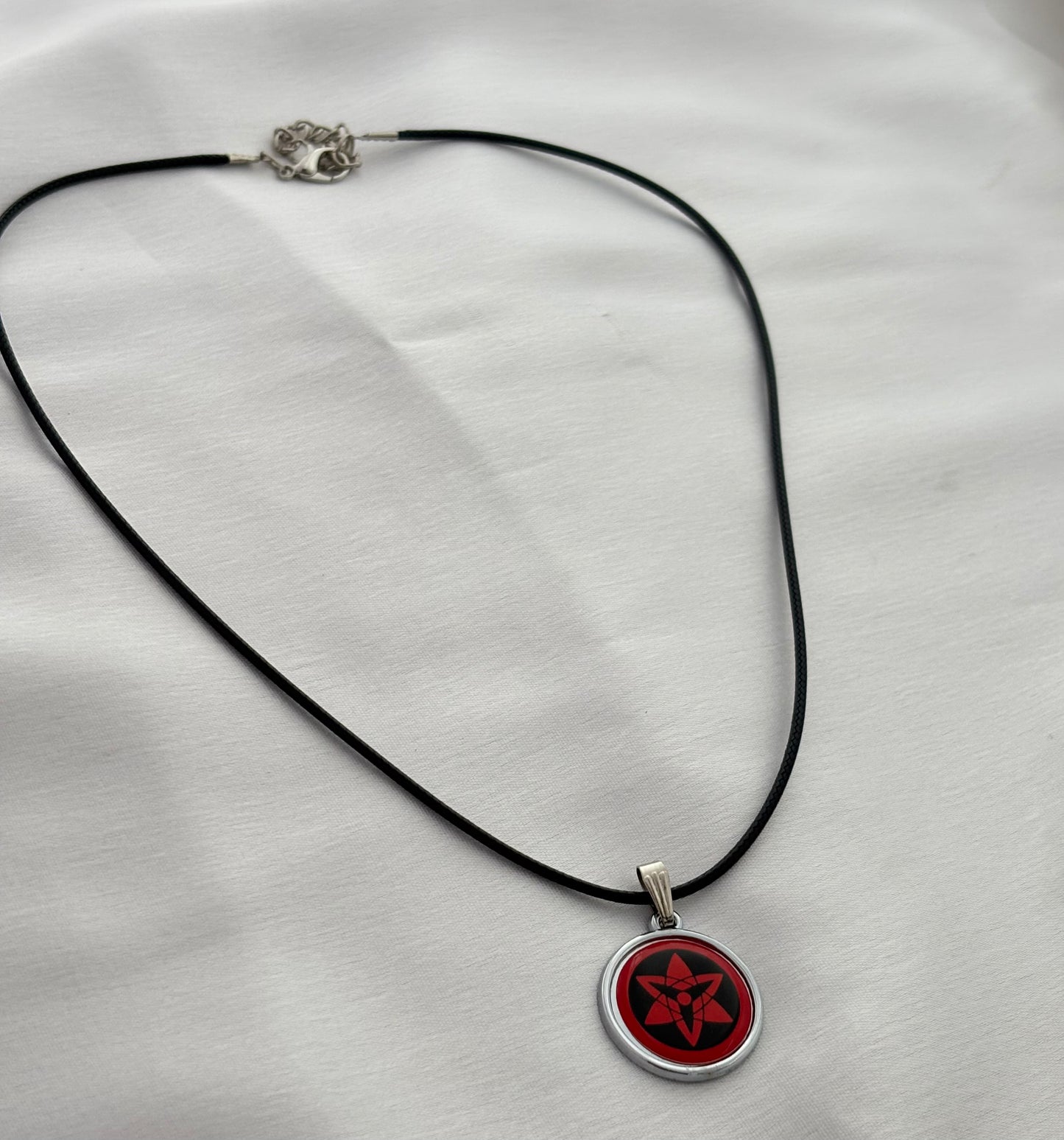 Naruto Eternal Mangekyou Sharingan Pendant Cord Necklace