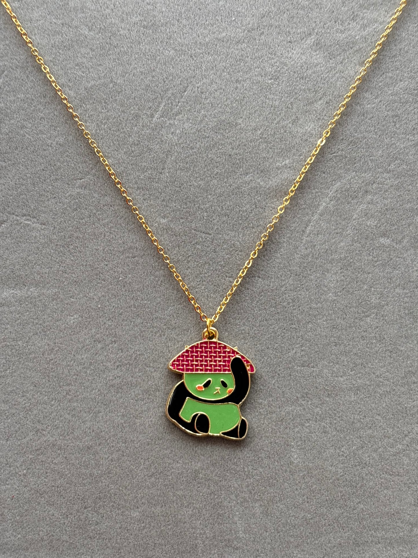 Enamel Panda Necklace