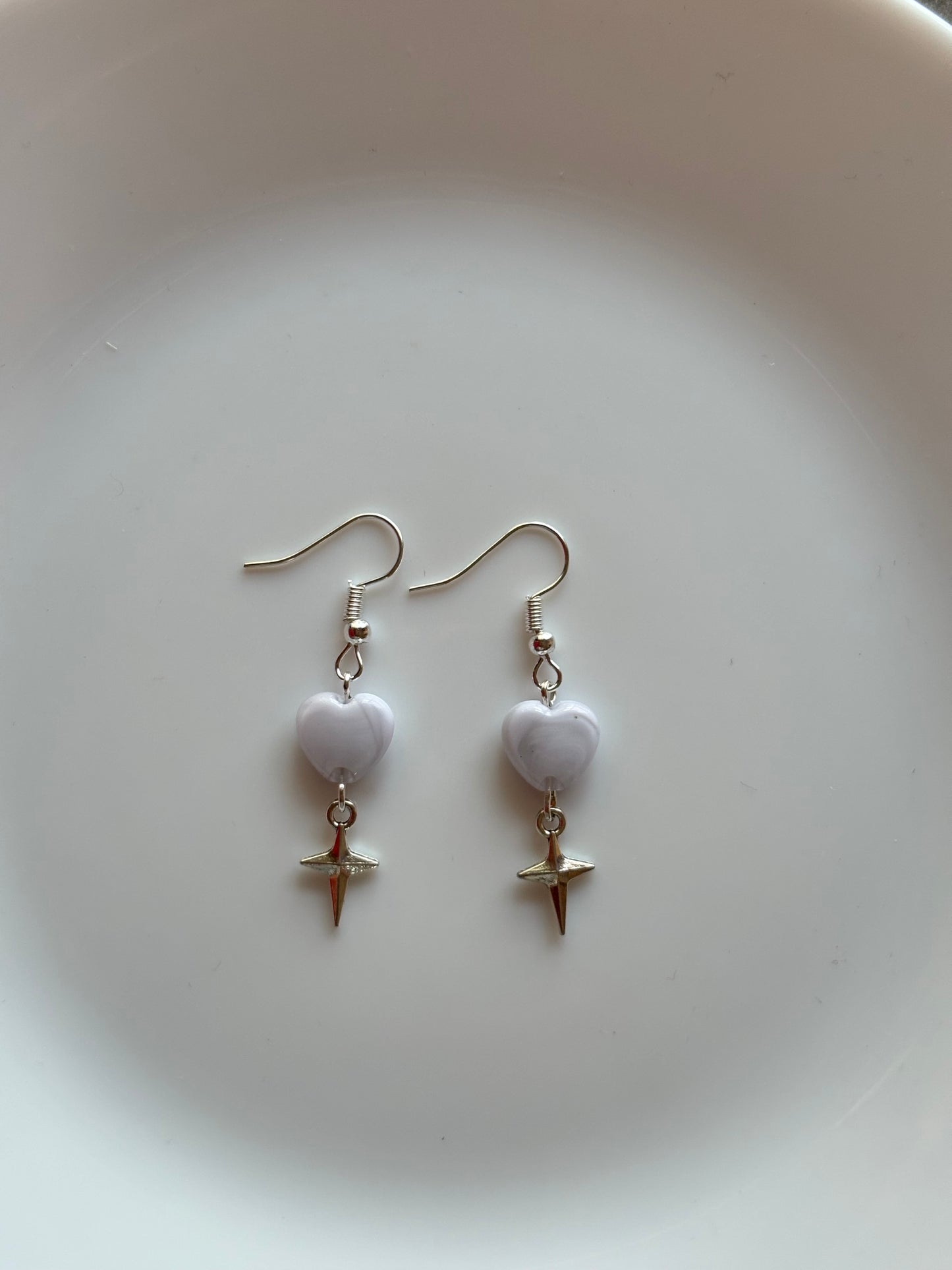 Star Heart Earrings π - Curvy Jewels