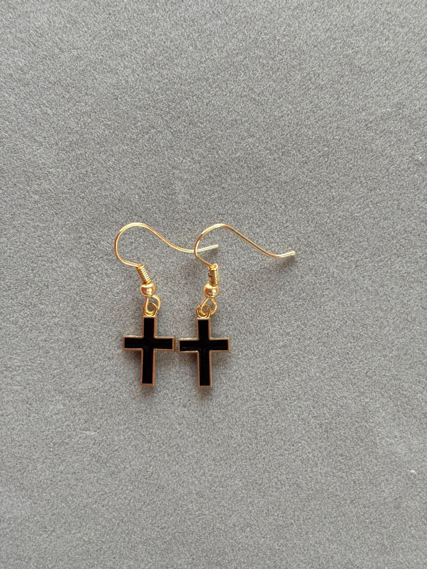 Enamel Cross Earrings - Curvy Jewels
