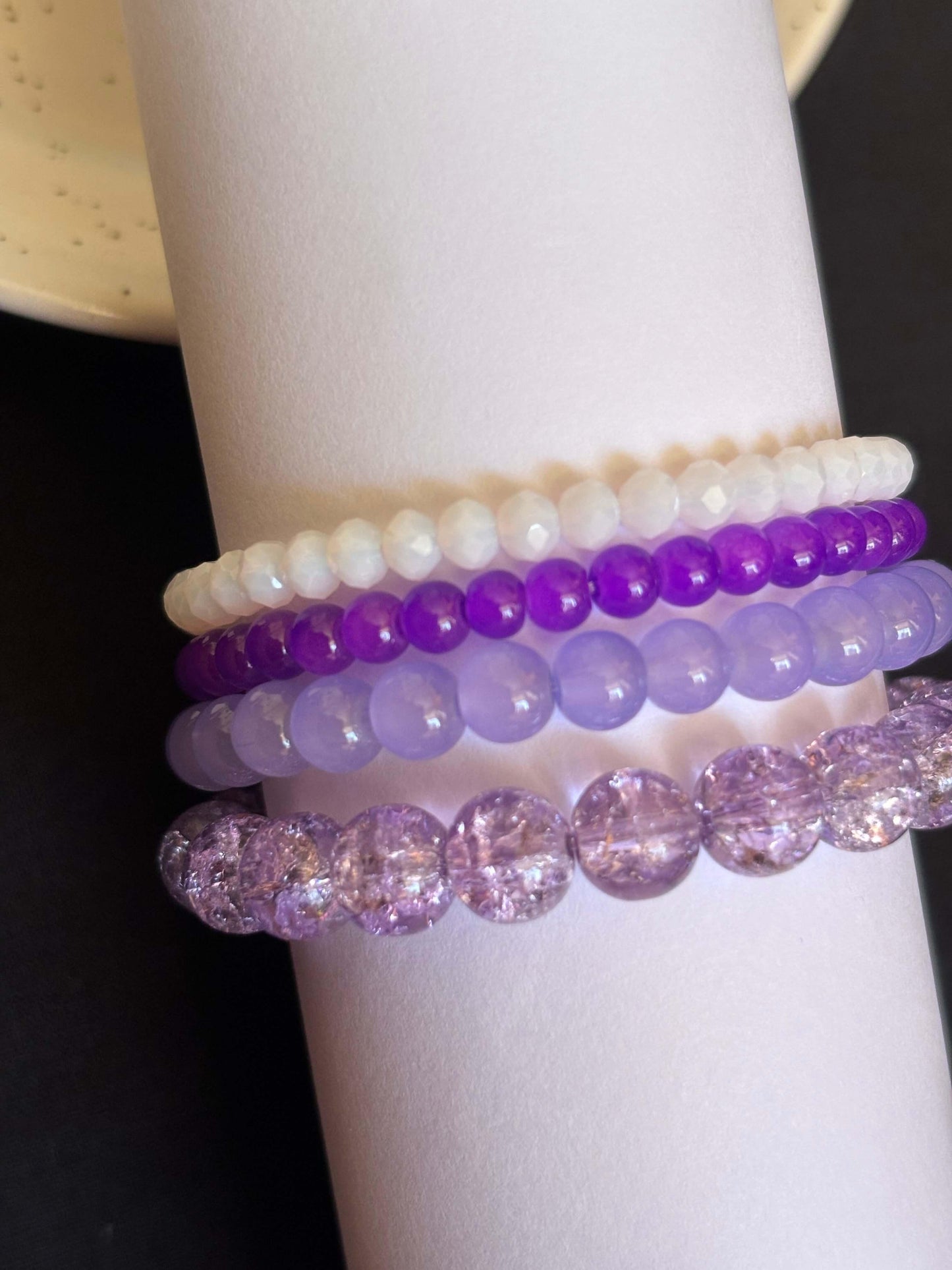 Vibrant Violet Bracelet Stack - Curvy Jewels