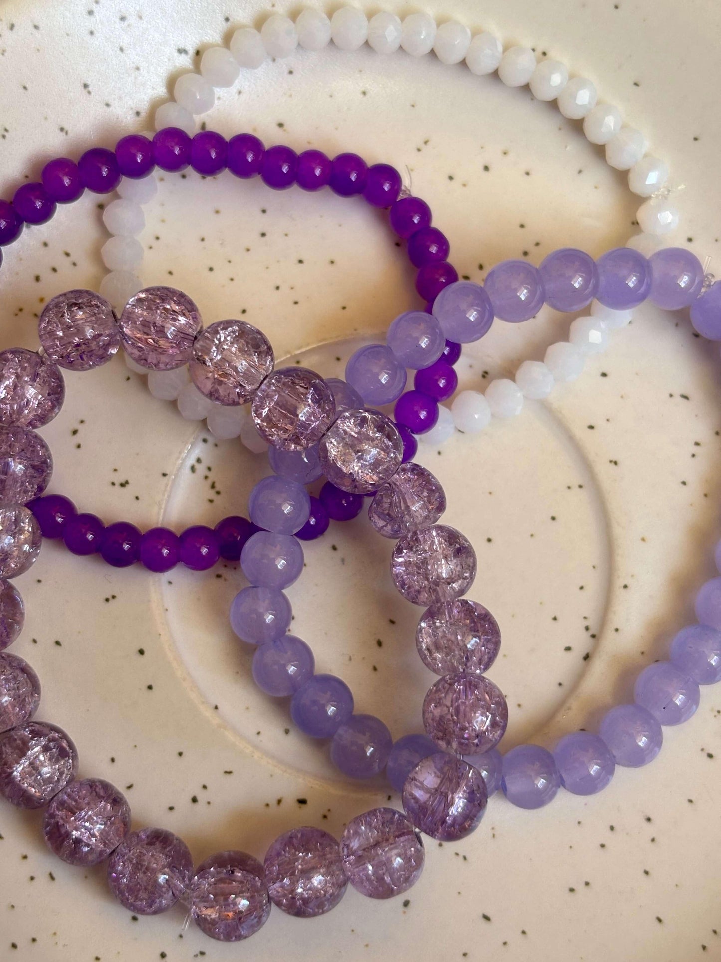 Vibrant Violet Bracelet Stack - Curvy Jewels
