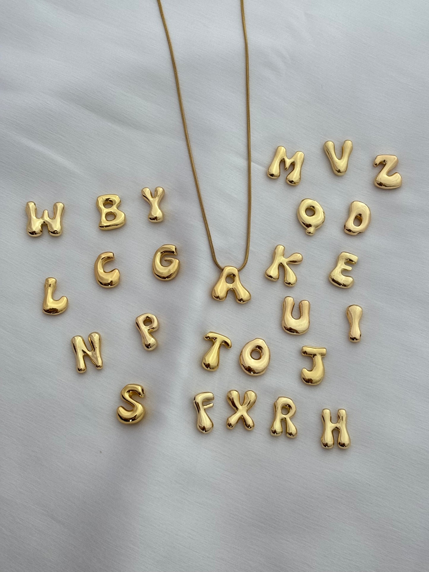 Mini Chunky Initial Necklace- Anti Tarnish