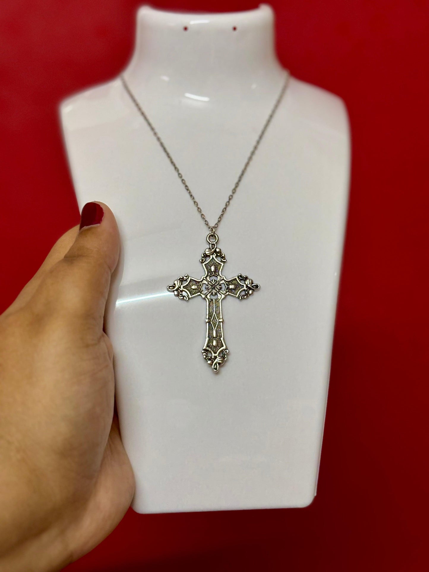 Gothic Celestial Cross Pendant - Curvy Jewels