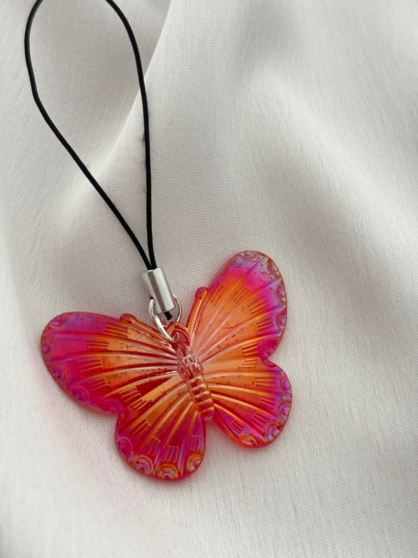 Iridescent Butterfly Phone Charm