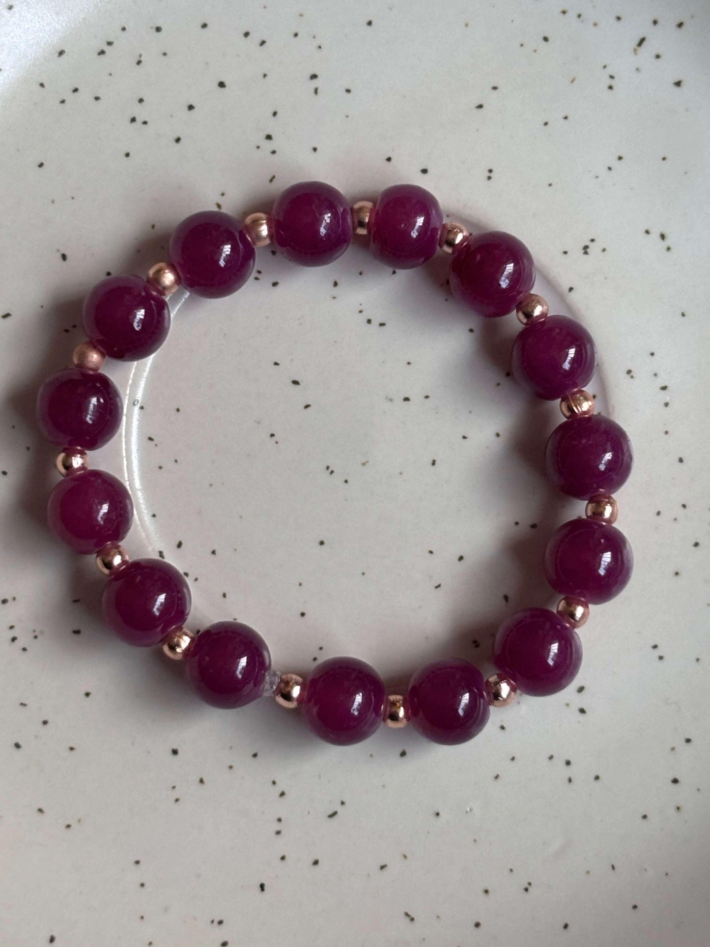 Elegant Maroon Gold Bracelet - Curvy Jewels