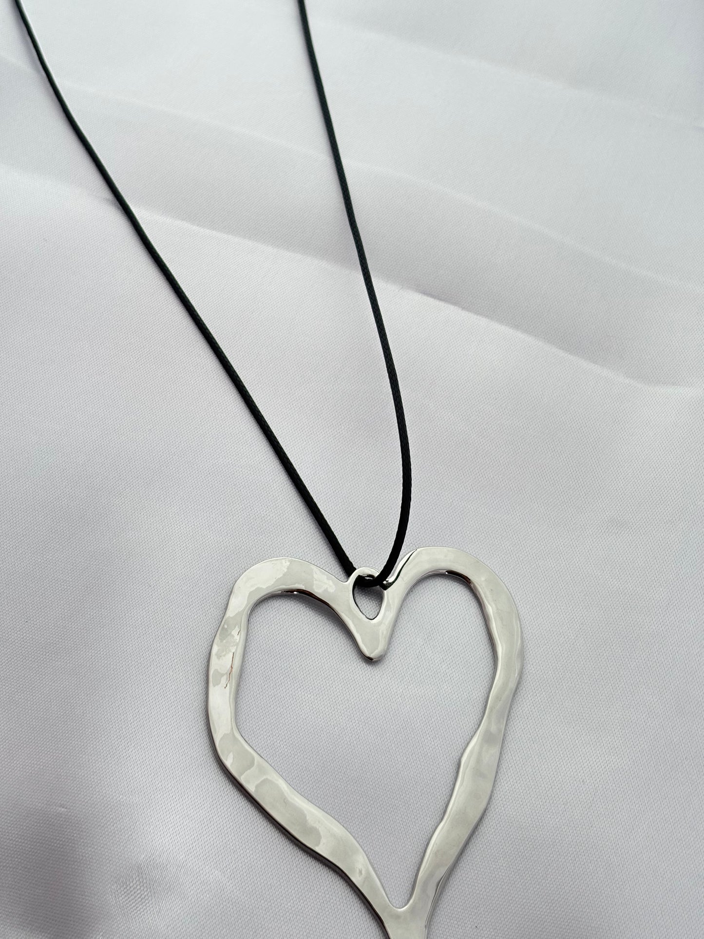Electroplated Silver Heart Cord