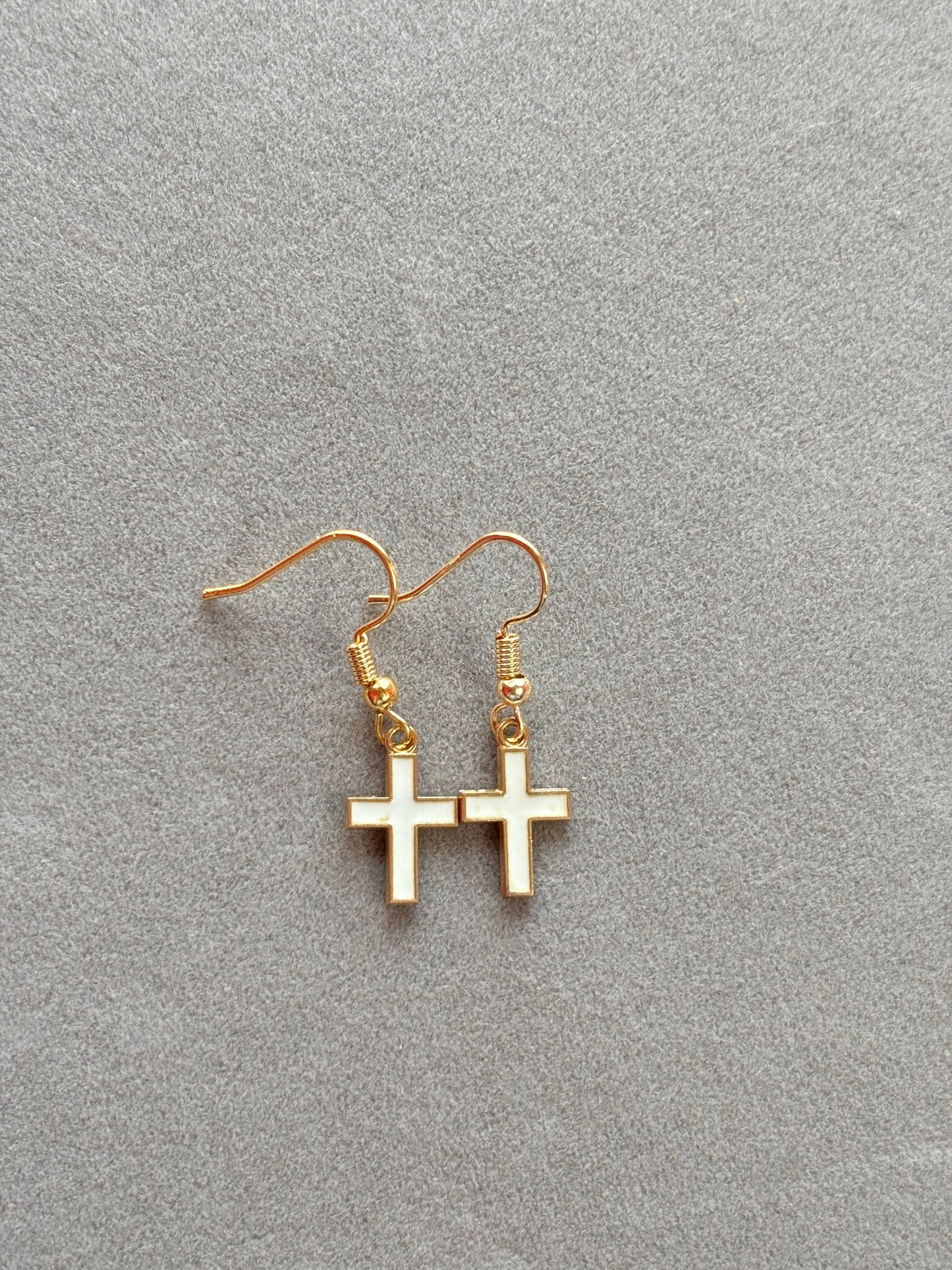Enamel Cross Earrings - Curvy Jewels