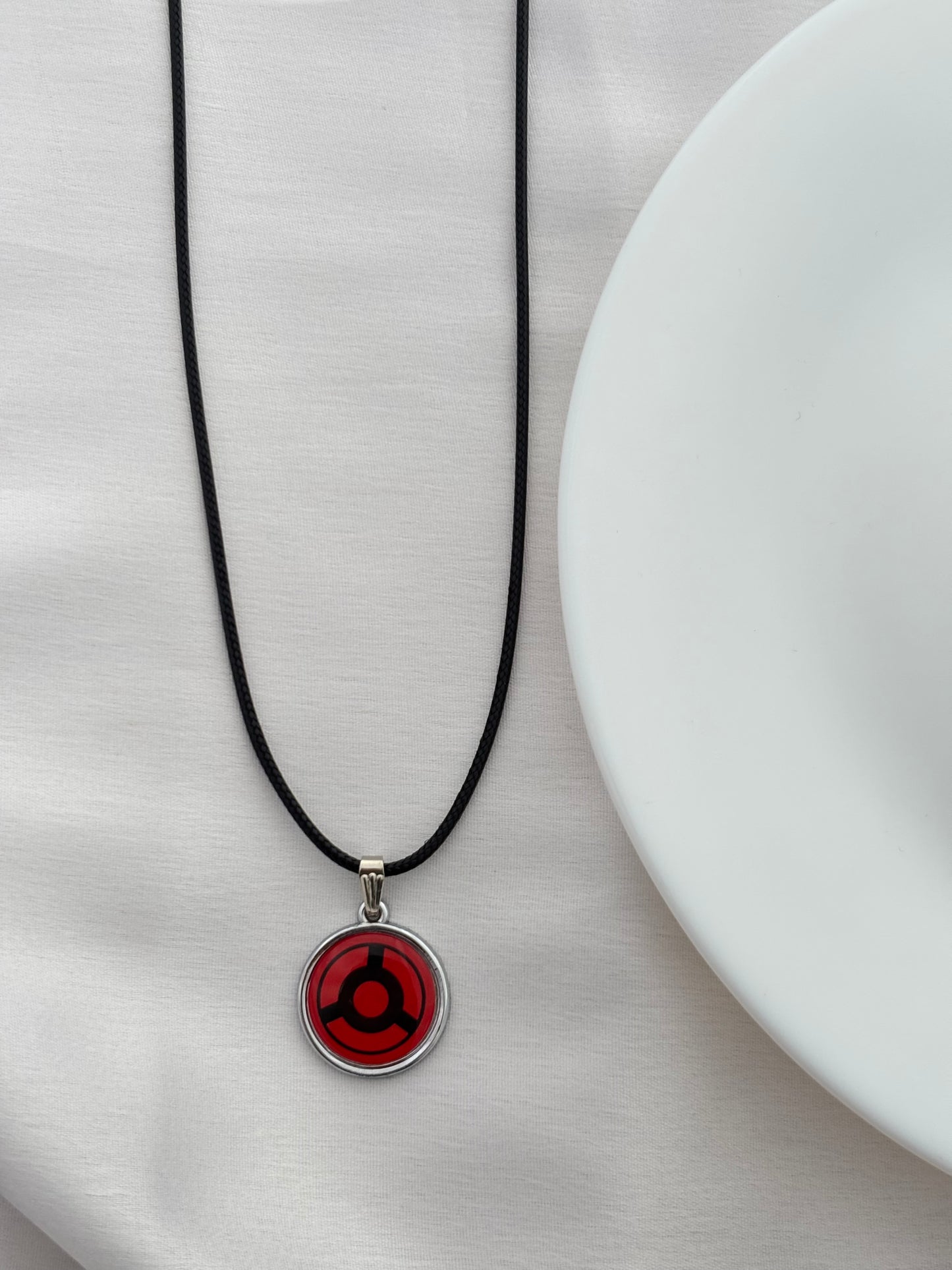 Mangekyou Sharingan Pendant Cord Necklace