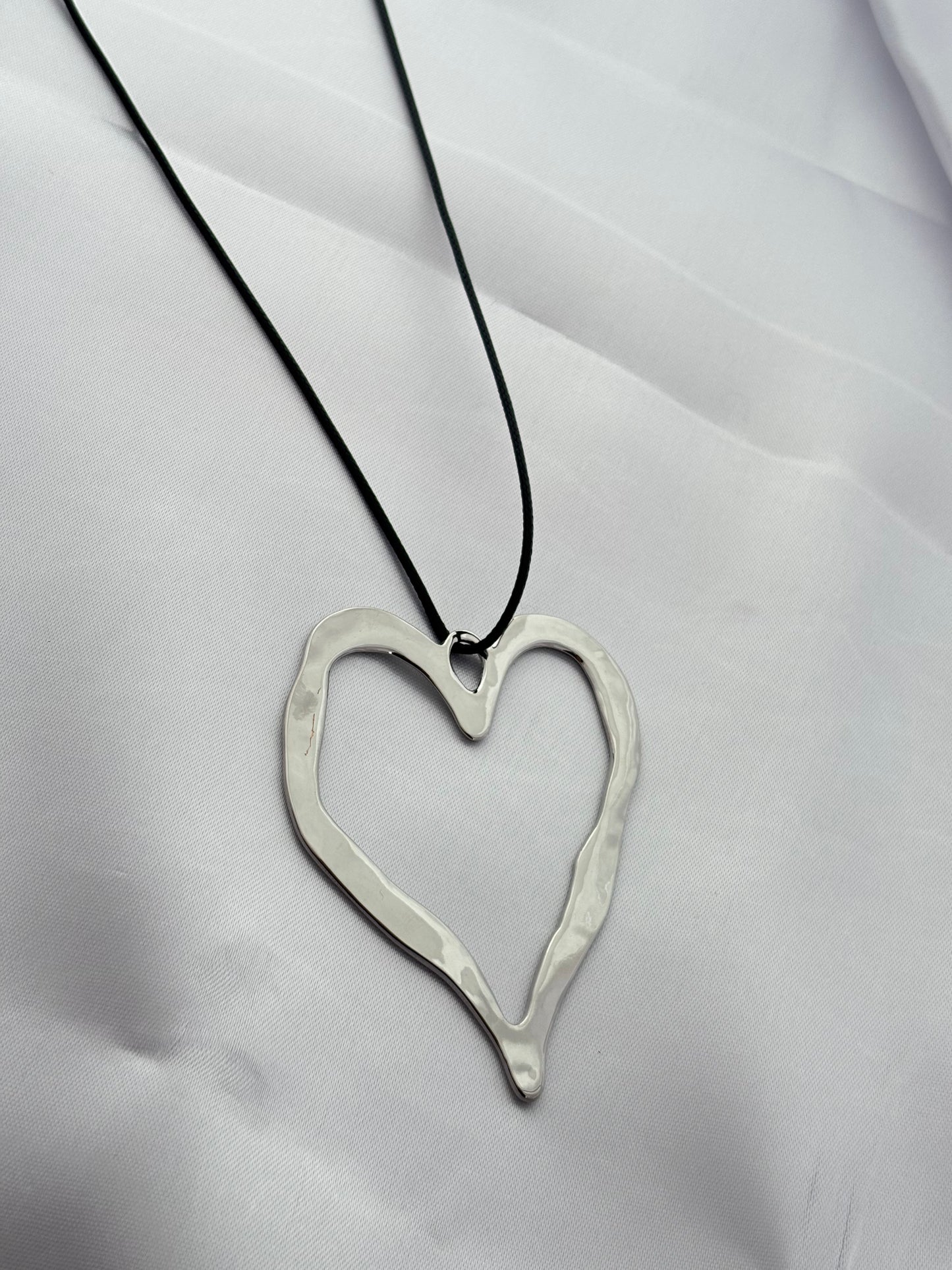 Electroplated Silver Heart Cord