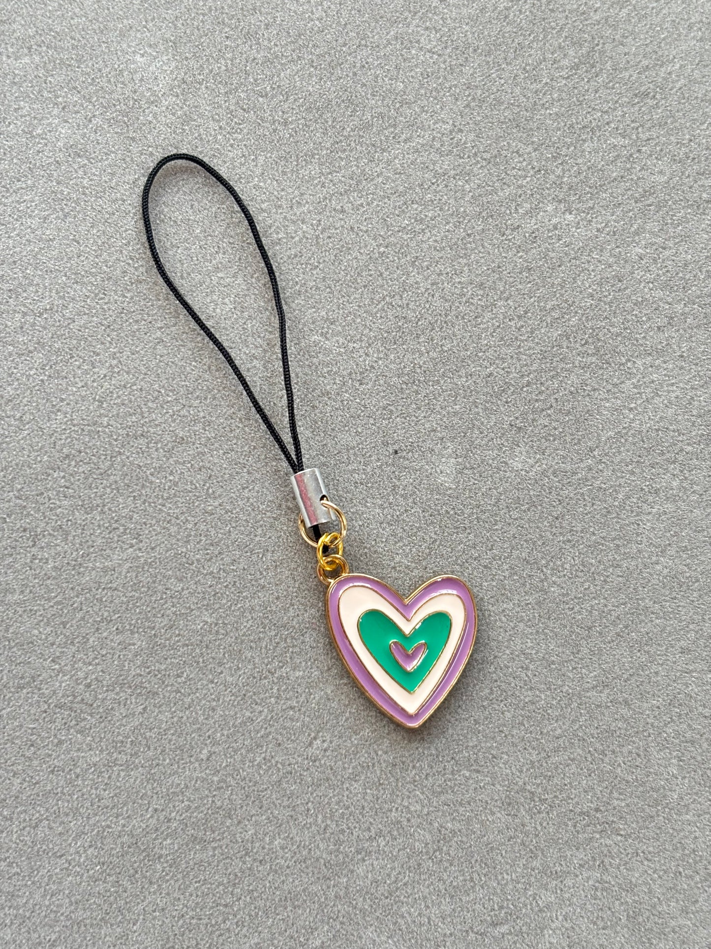 Lavender Heart Phone Charm - Curvy Jewels
