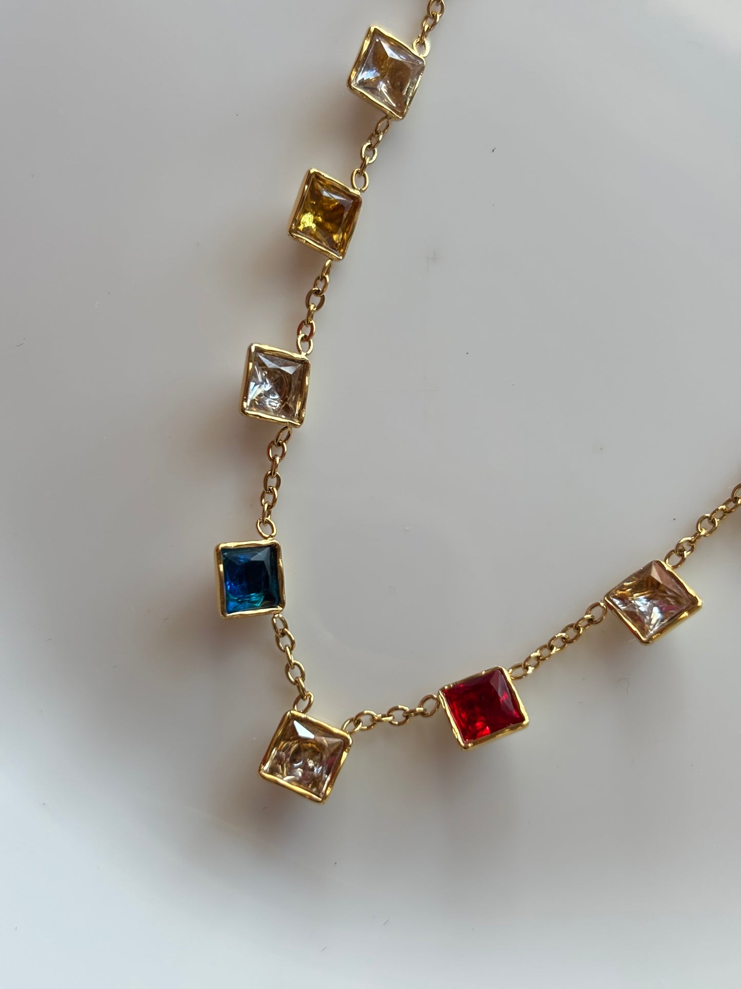Multi-Color Gem Necklace