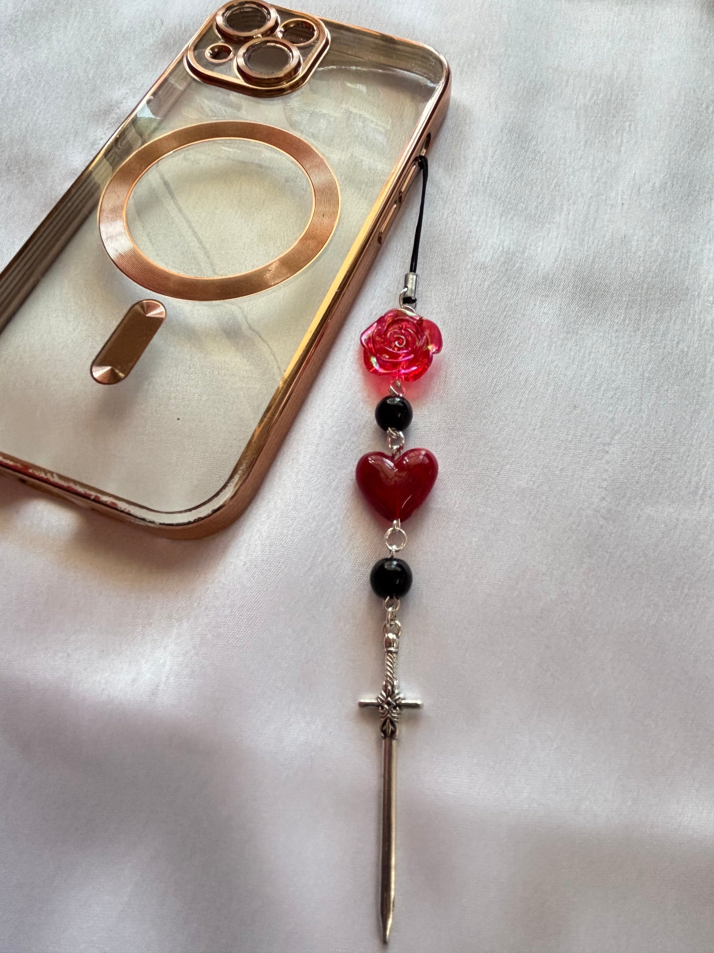 Crimson Blade Phone Charm