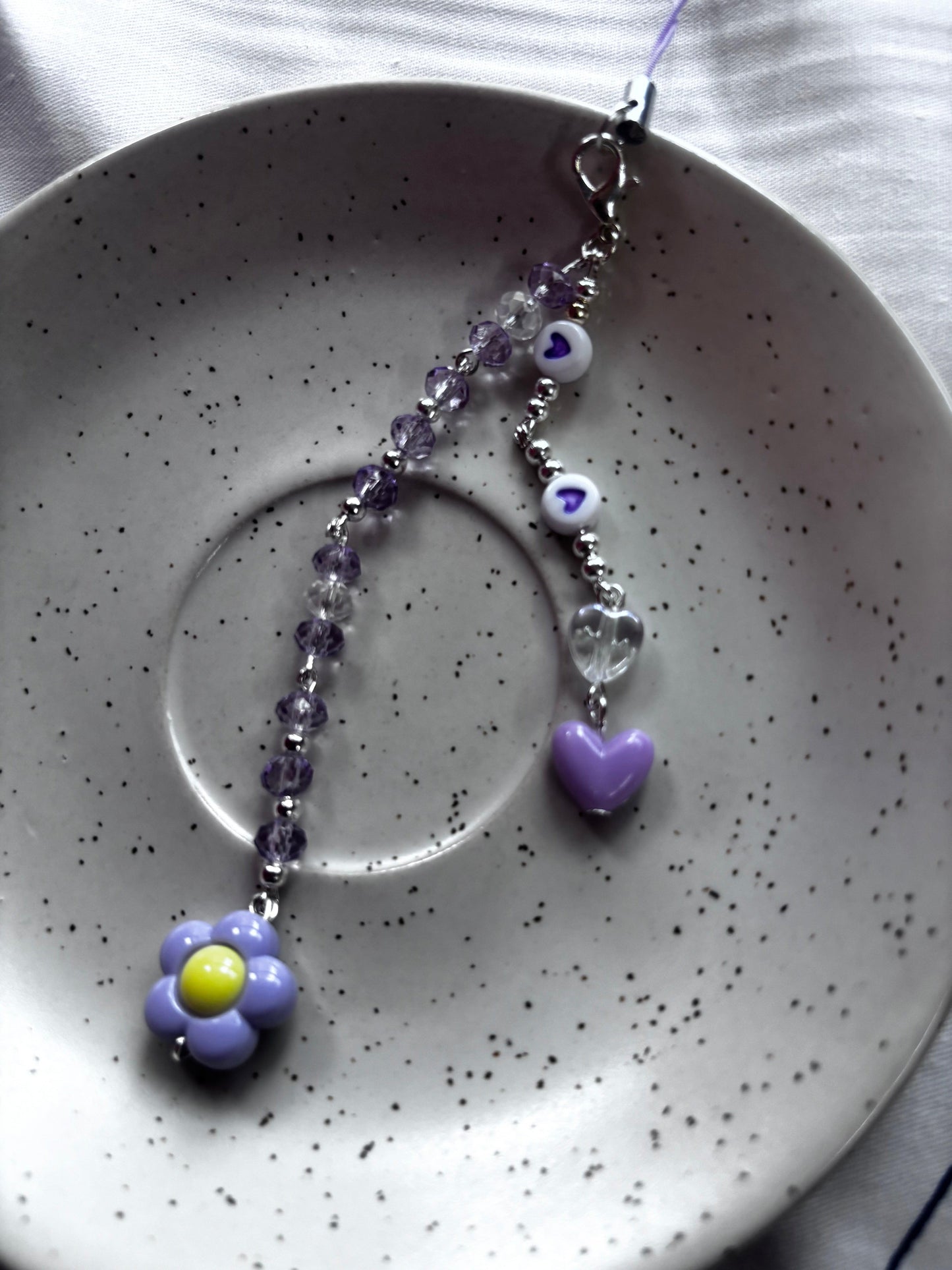Elegant Lavender Floral Phone Charm - Curvy Jewels