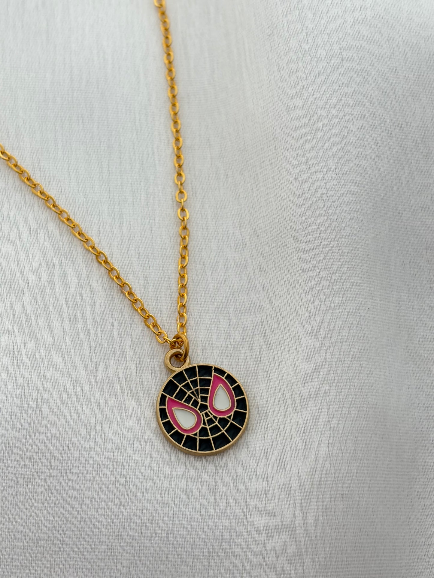 Spider-Gwen Enamel Pendant Necklace