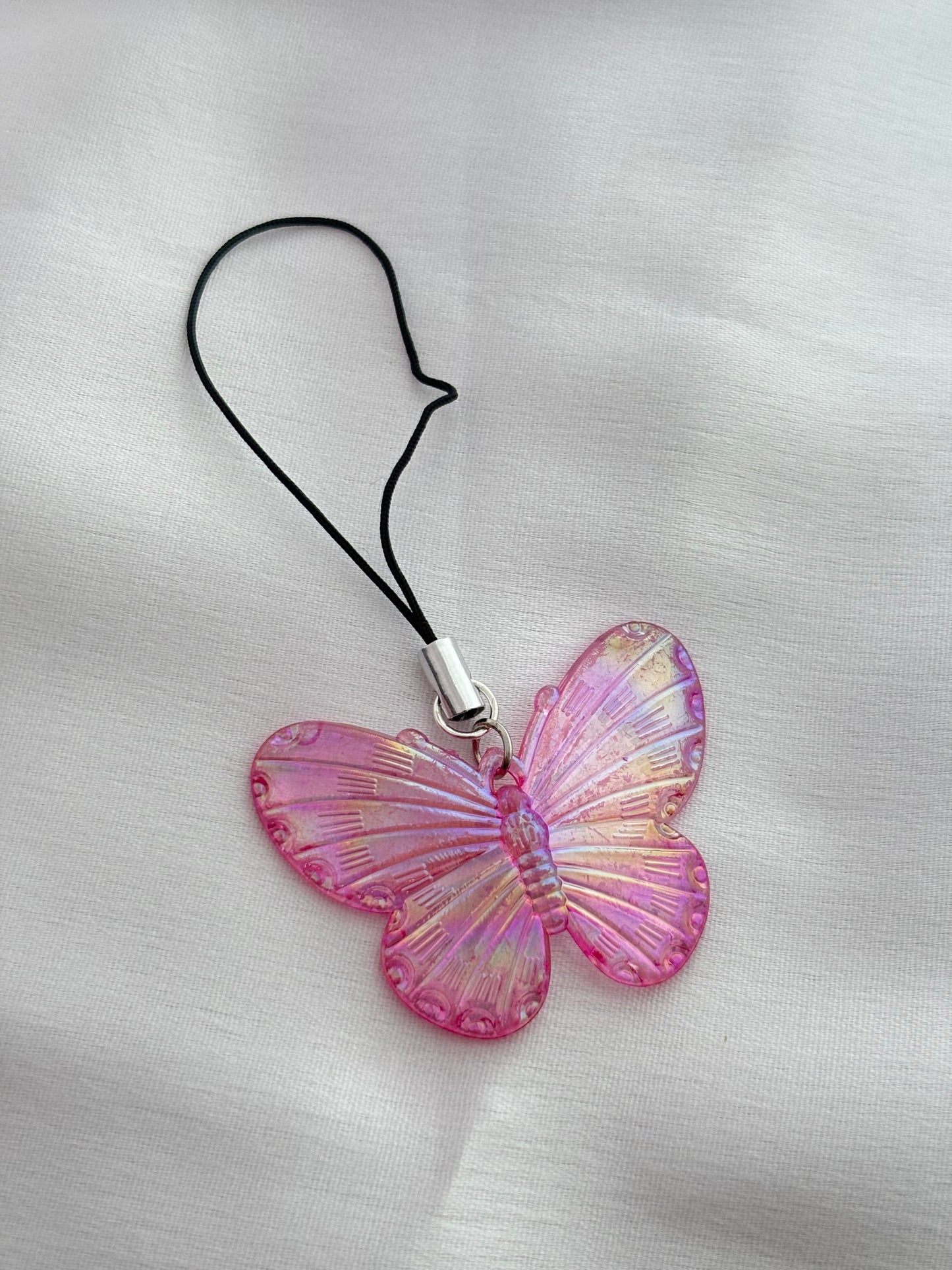 Pink Holographic Butterfly Charm π¦π