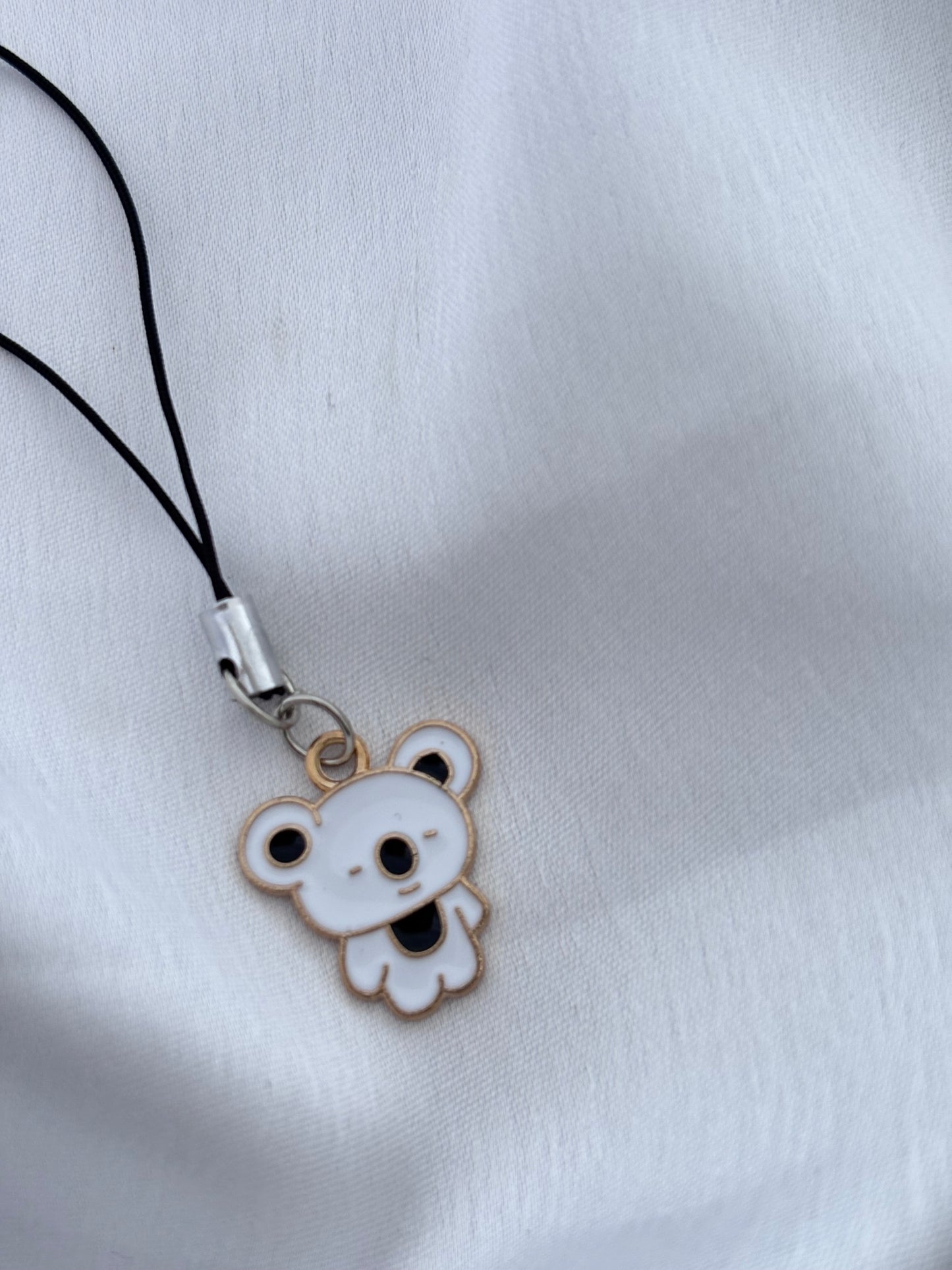 White Kawaii Koala Enamel Phone Charm
