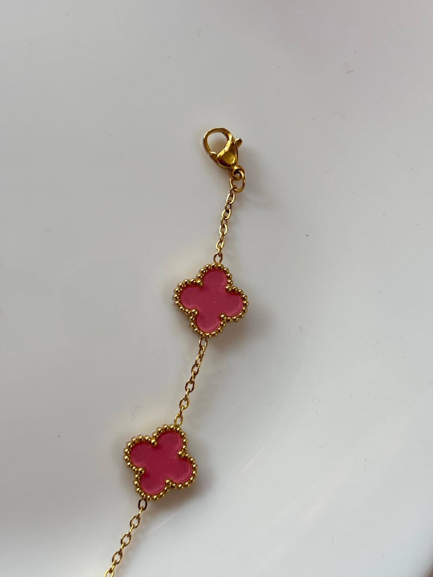 Pink Clover Bracelet
