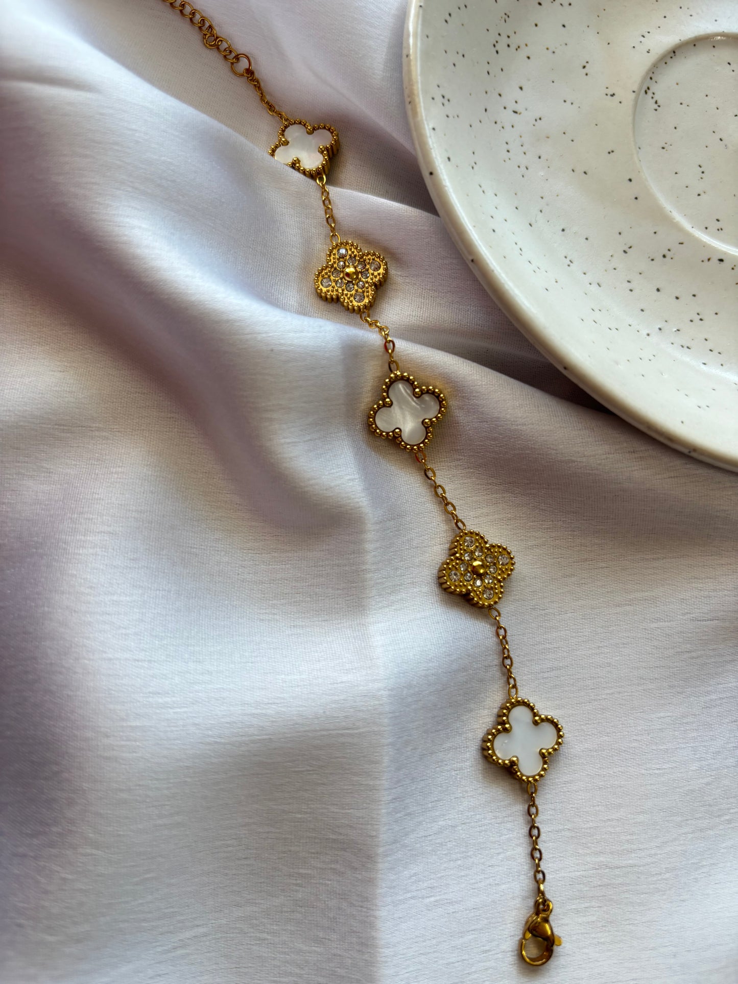 Anti-Tarnish Clover Bracelet