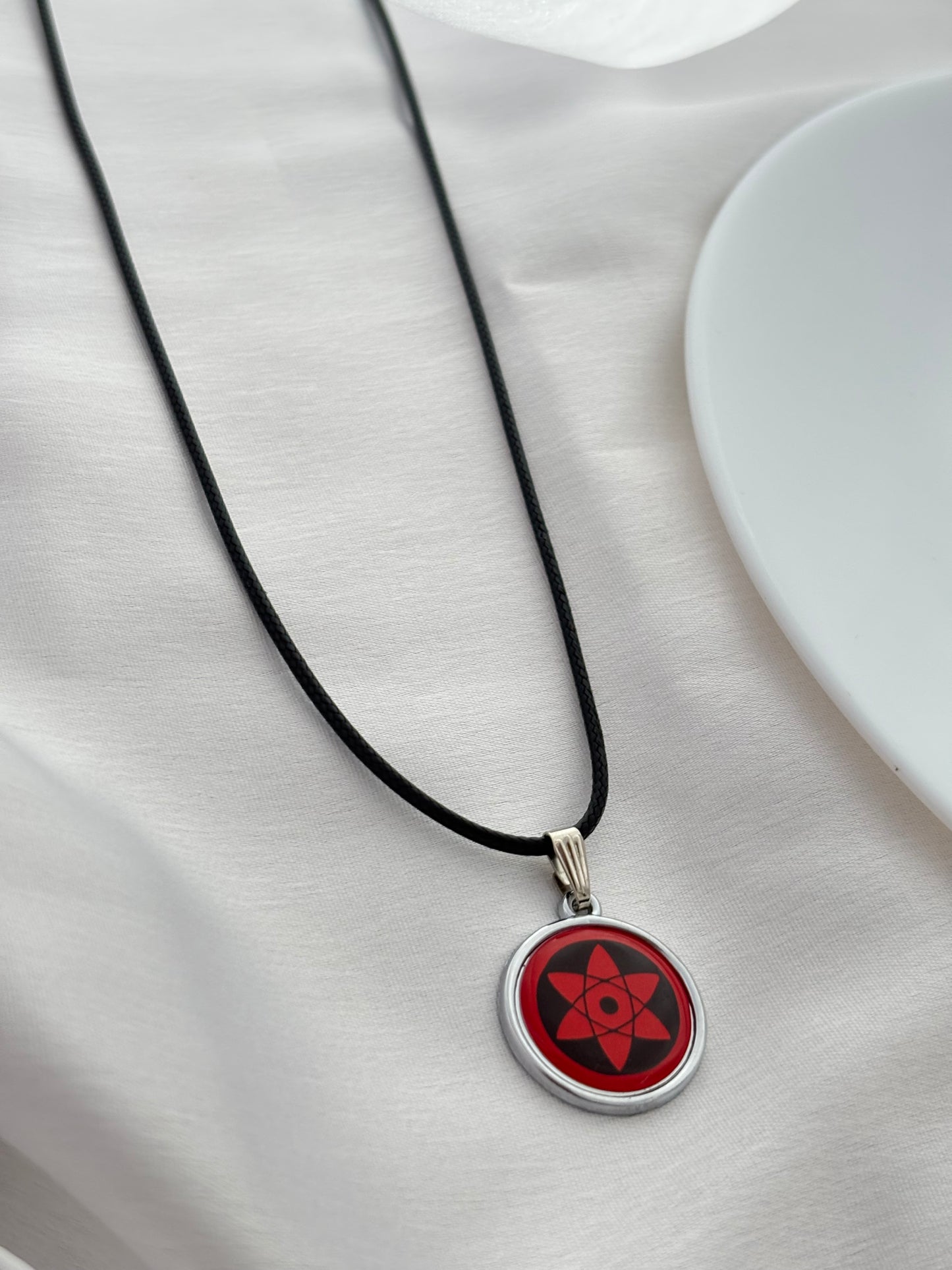 Sasuke's Mangekyou Sharingan Pendant Cord Necklace