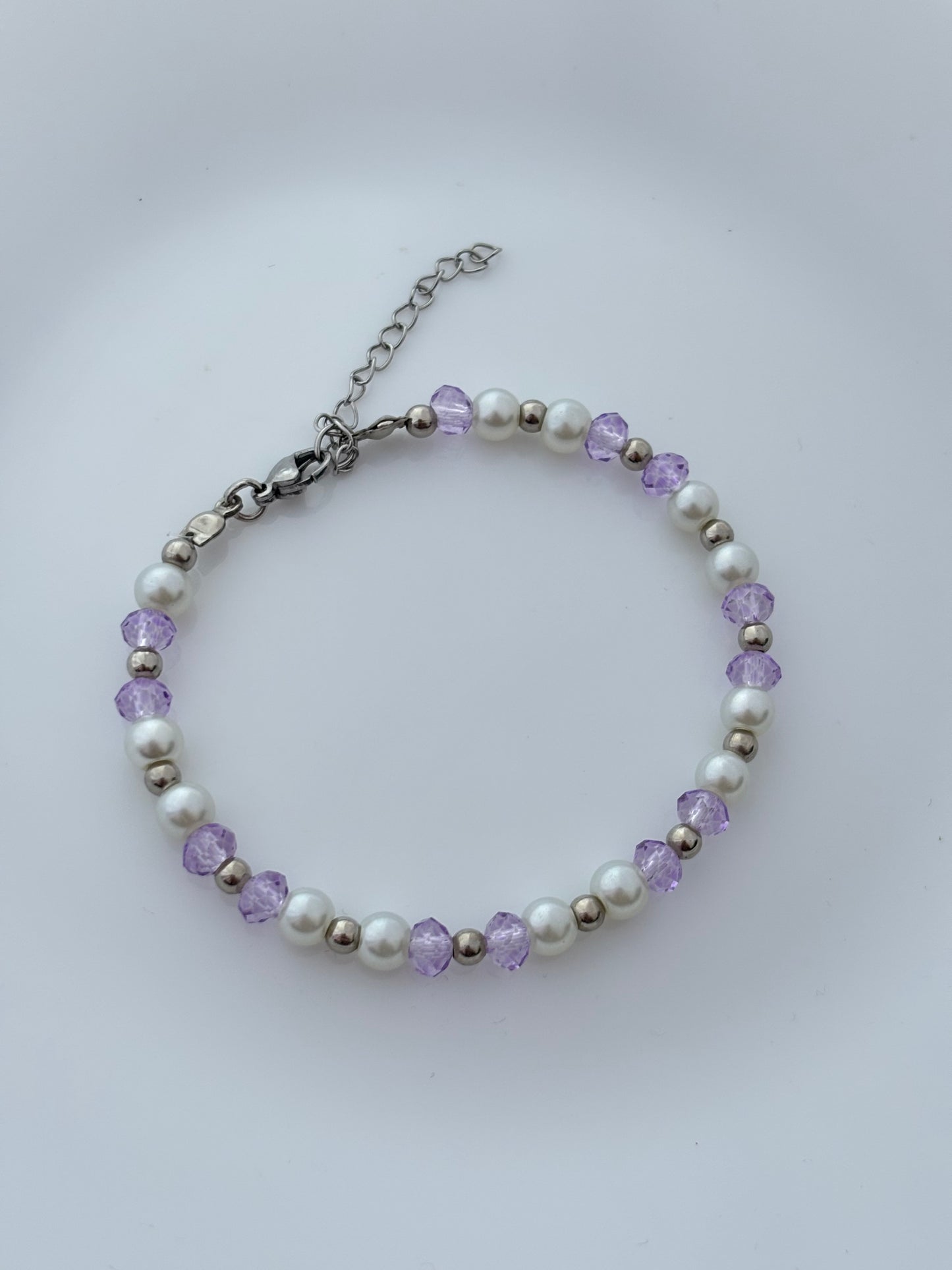 Lavender Pearl Bead Bracelet