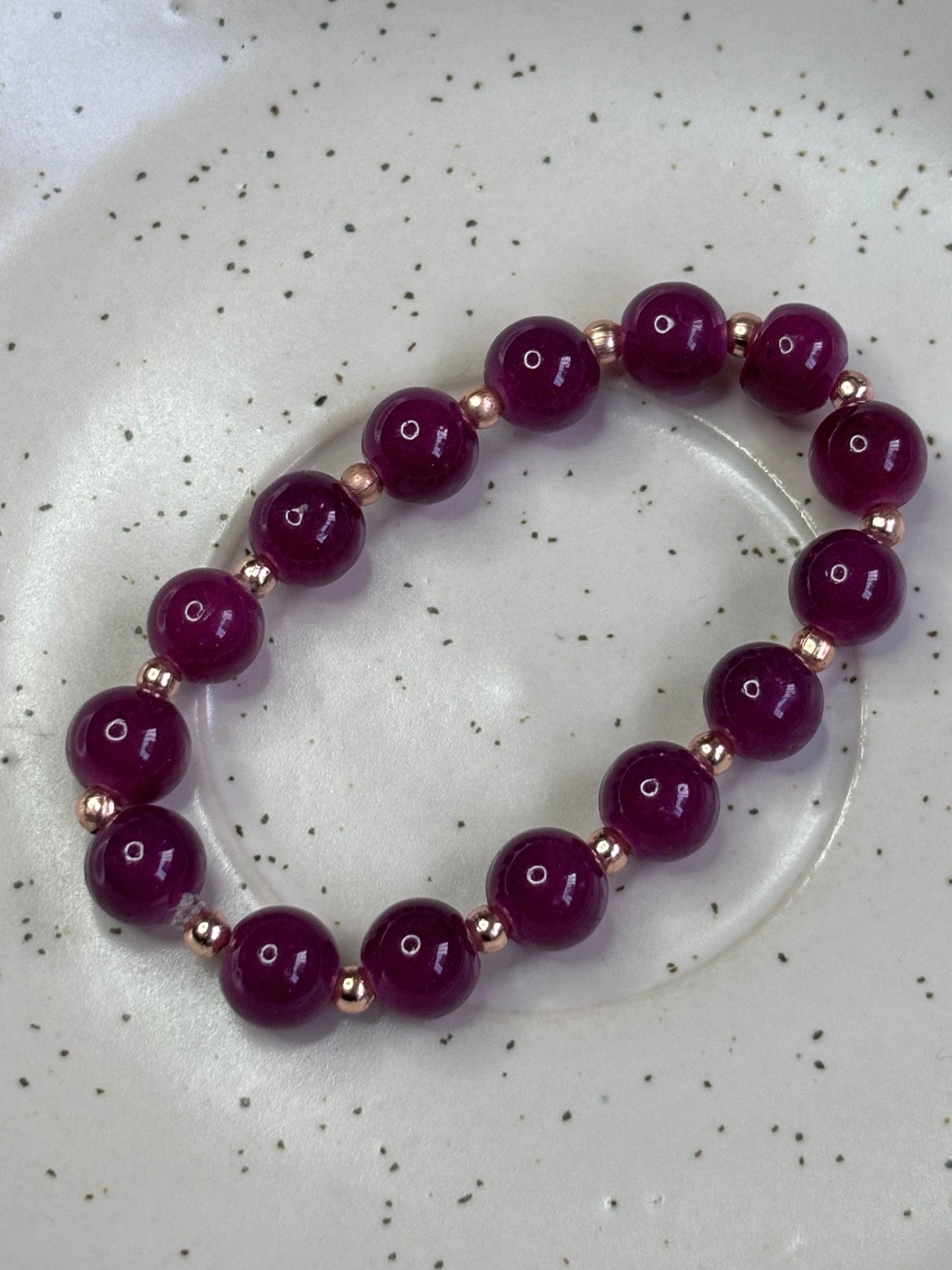 Elegant Maroon Gold Bracelet - Curvy Jewels
