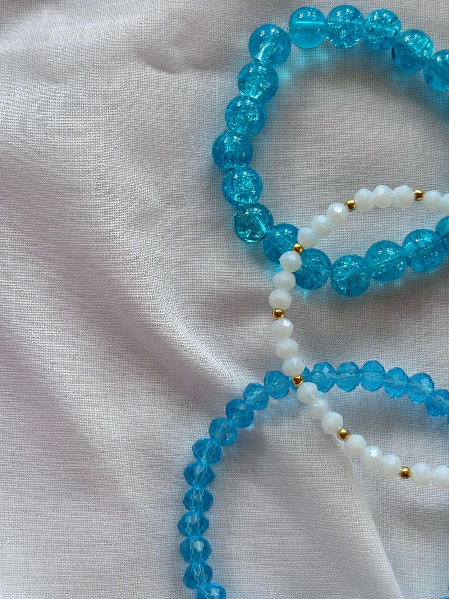 Azure Elegance Bracelet Trio - Curvy Jewels