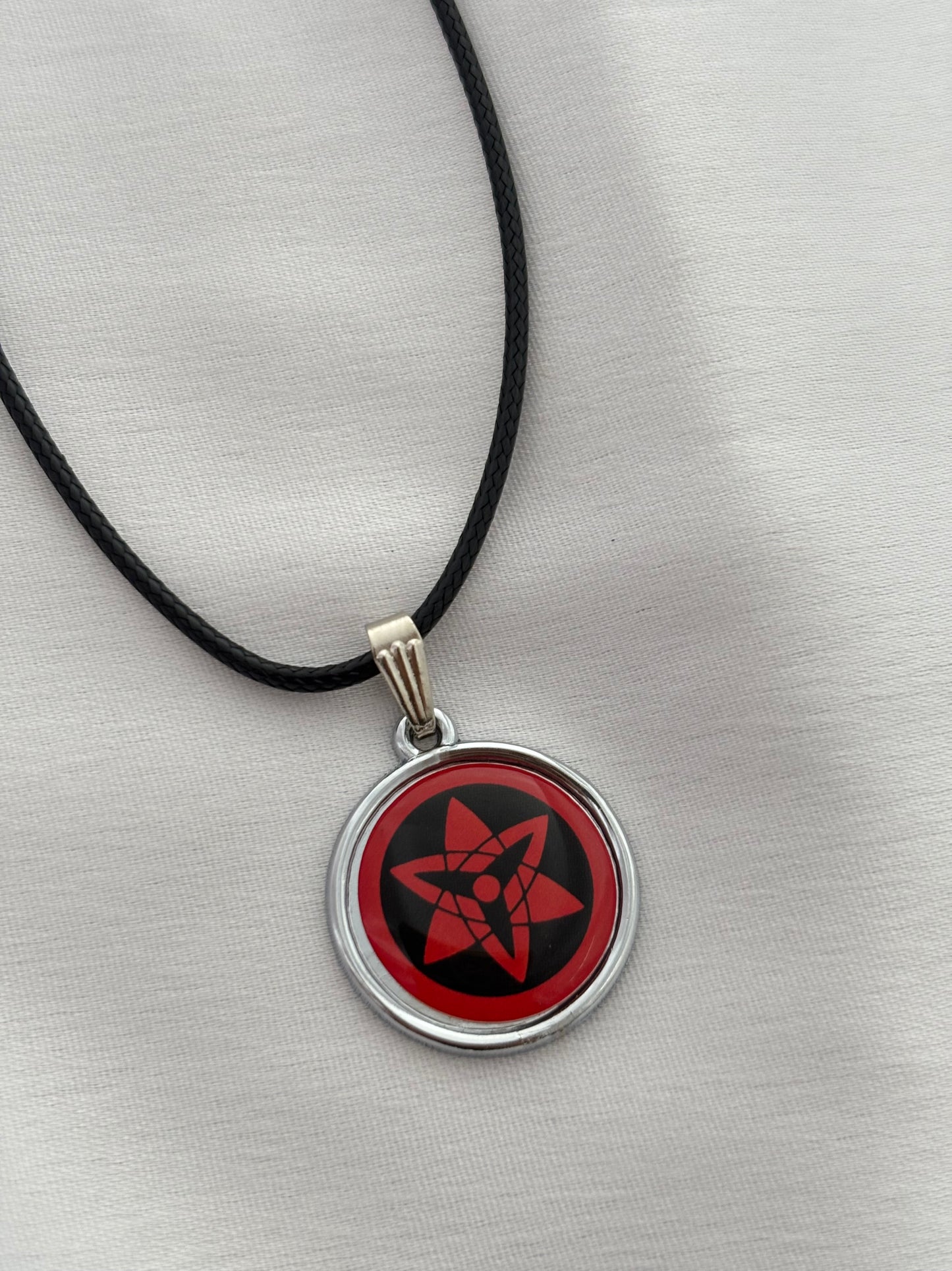 Naruto Eternal Mangekyou Sharingan Pendant Cord Necklace