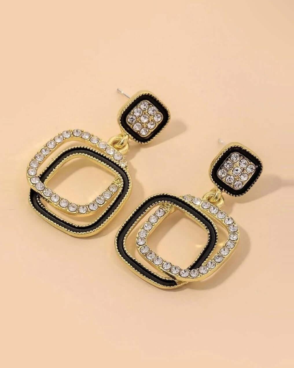 Geometric Elegance Earrings - Curvy Jewels